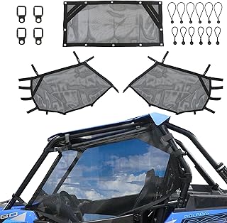 RERPRO UTV Window Net Front Rear Right Left Mesh Sun Shade for Polaris RZR 570 800 800s 900 Turbo s 1000 RZR XP 2015-2019 2-Door UTV Mesh Window Shield Roll Bar Netting Door Guard Scratch Prevention
