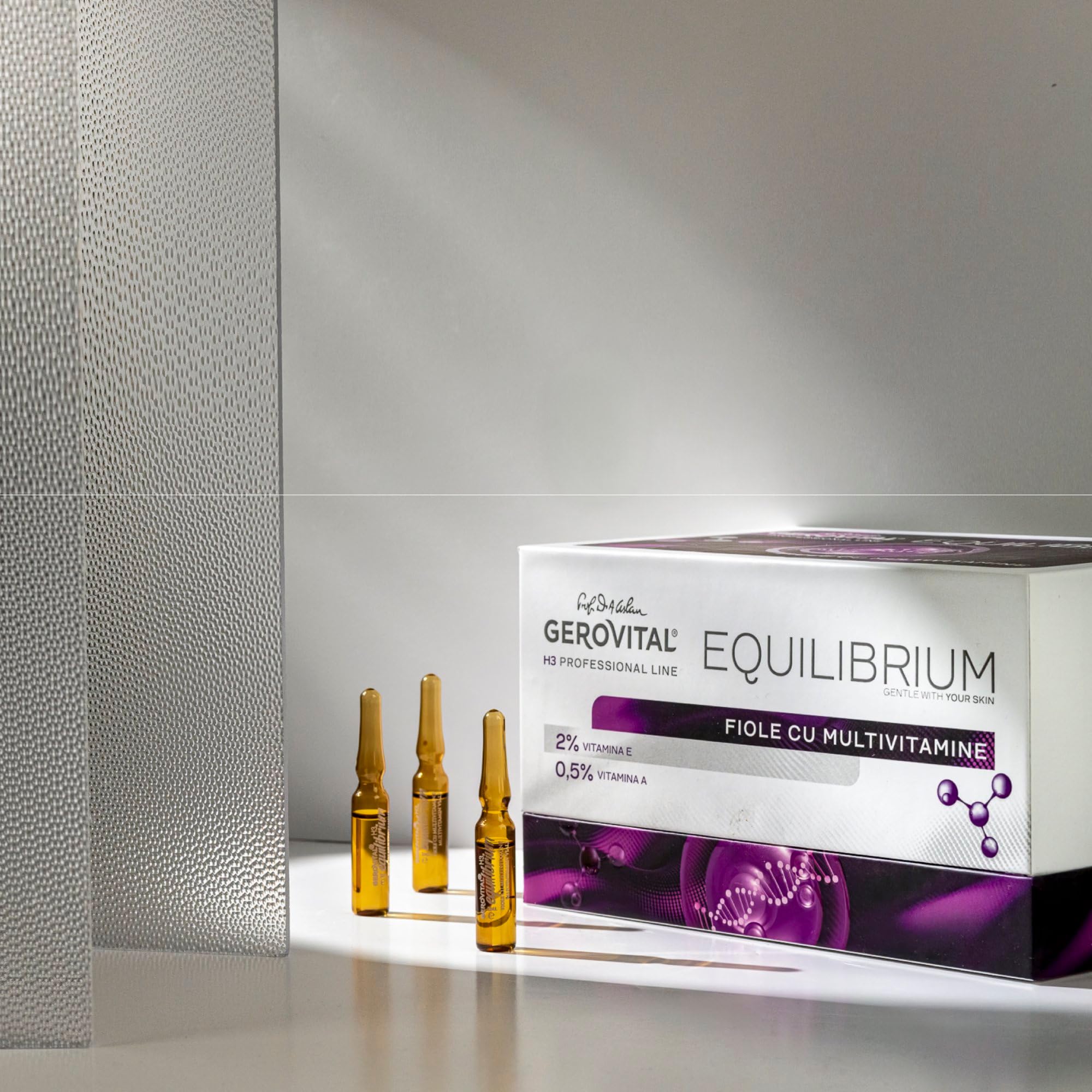 Gerovital H3 Equilibrium Multivitamin Ampullen Antioxidativer Booster für Strahlkraft und Regeneration mit Vitamin A C E und Liponsäure 20 x 2 ml