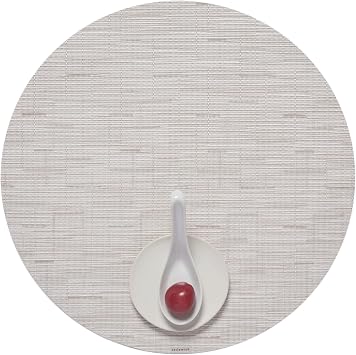 Chilewich Bamboo Placemats Set of 4, Round Woven Placemats