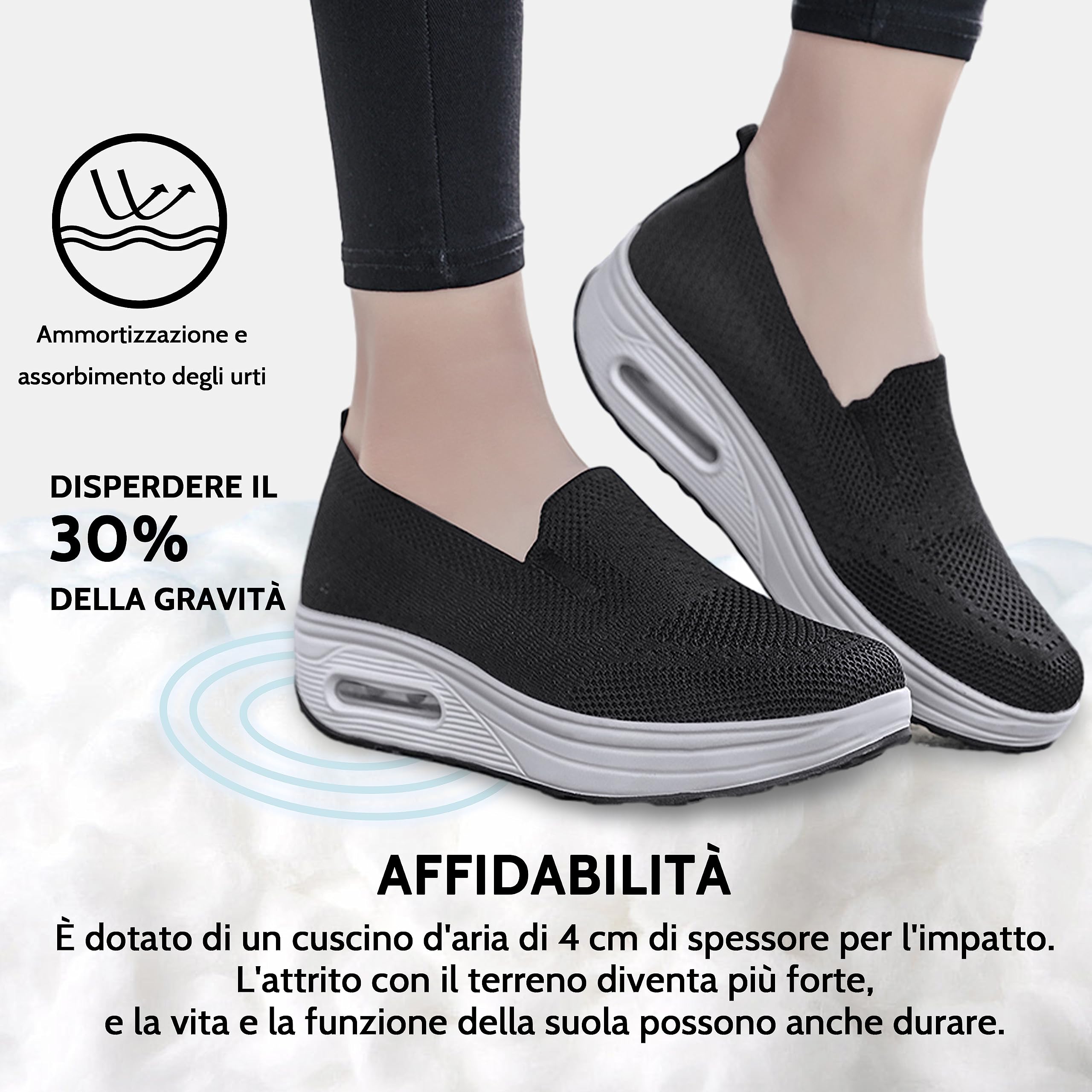 Donna Scarpe da Ginnastica Sportive Sneakers Dimensione 35-42eu Running Basse Basket Sport Outdoor Fitness Mesh Scarpe da Corsa Scarpe da Barca Mesh Scarpe da Camminata MocassiniZeppa