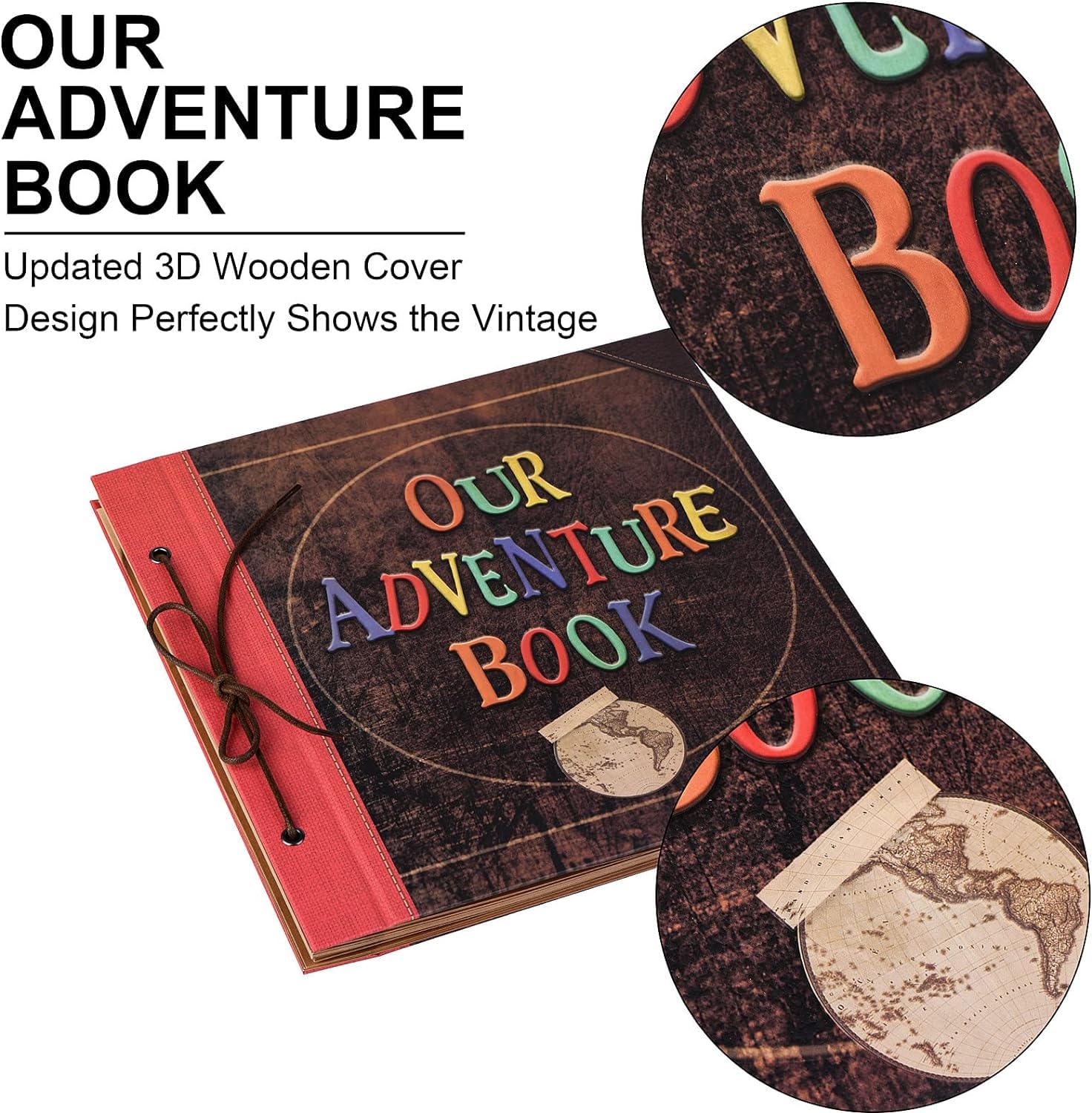 Nasza książka Adventure Book - ręcznie robiony album do scrapbookingu, na podróż, wesele, 60 stron, album pamiątkowy, zrób to sam, idealny na urodziny, dla przyjaciół, rodziny, rodziny
