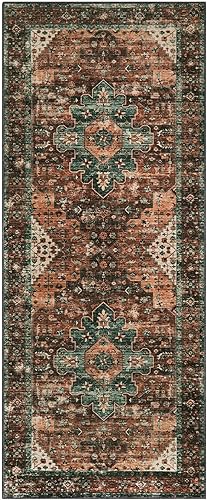 Miniatura 9 de Moynesa Alfombra de pasillo lavable ultrafina  Alfombra de 2 x 5 pies, alfombra de pasillo de pelo bajo, antideslizante y no desprende pelo, apta