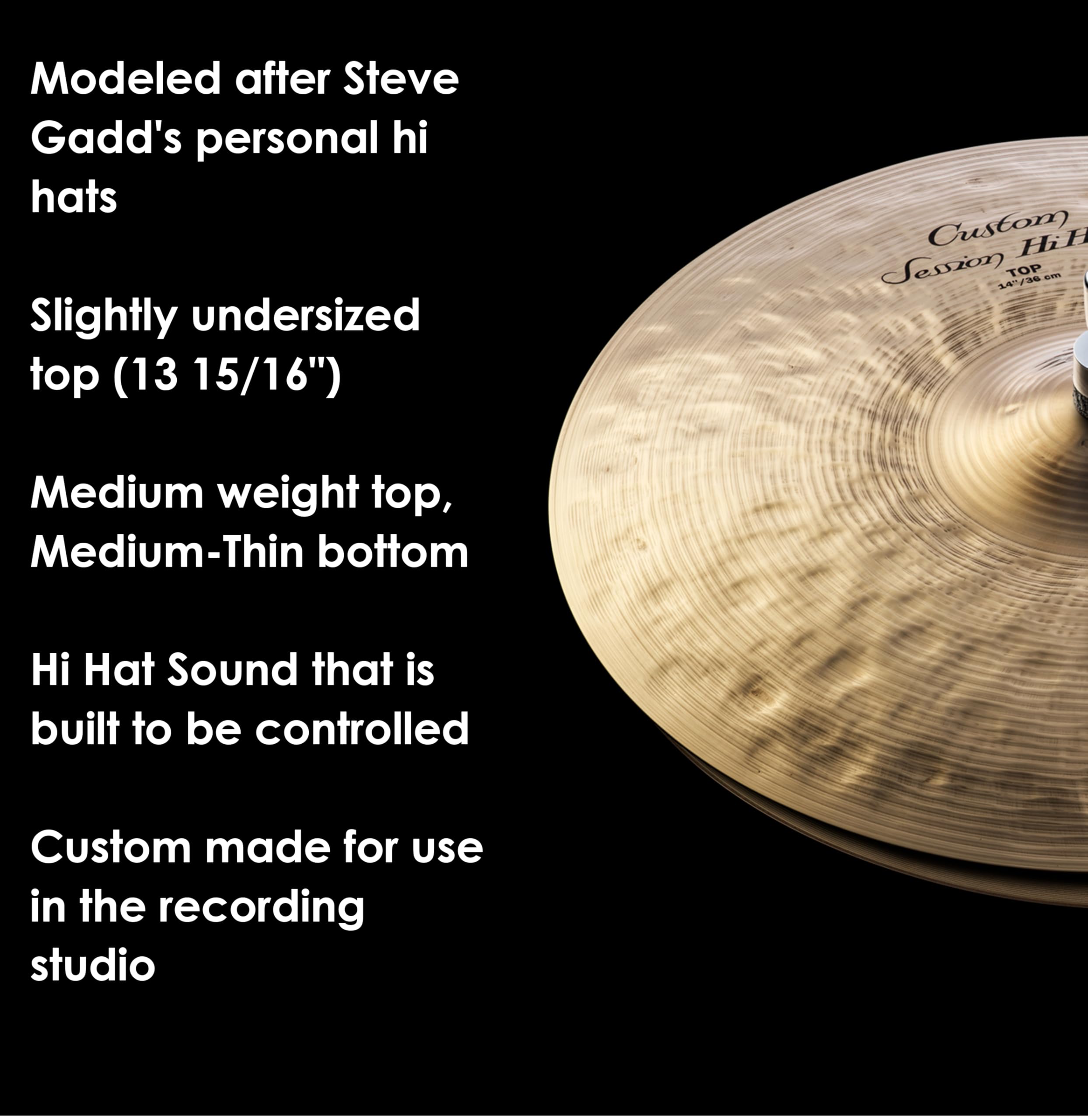 パーカッション・打楽器 k costom session hat \"14 Zildjian 14 inch K Custom Session Hi-hat Cymbals | Sweetwater