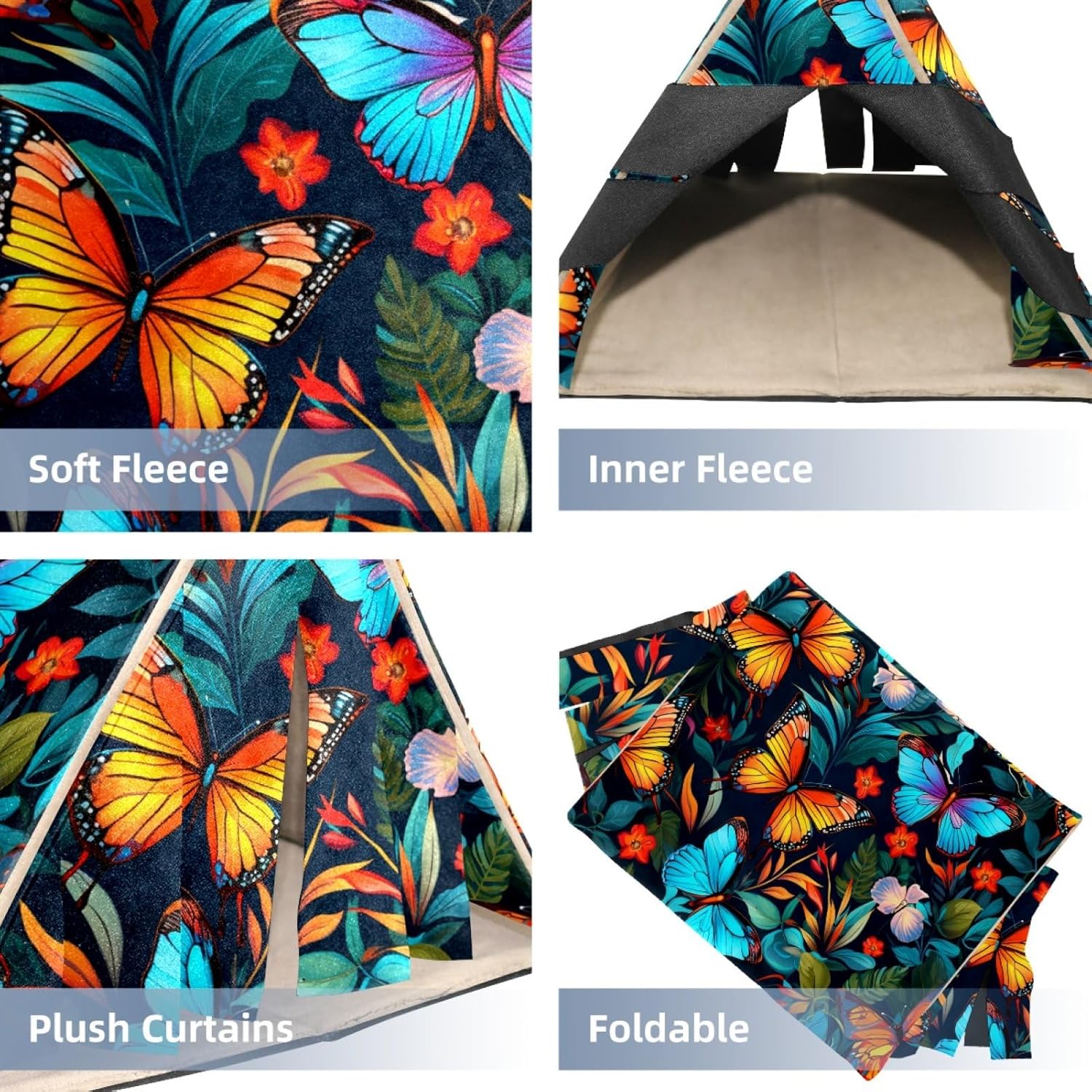 MAgiLL Guinea Pig Bed, Comfortable Hamster House, Hiding Place for Small Pets, Foldable Bed nest Suitable for pet nests of Short Rabbits, Rabbits, Ferrets, mice, and Hedgehogs