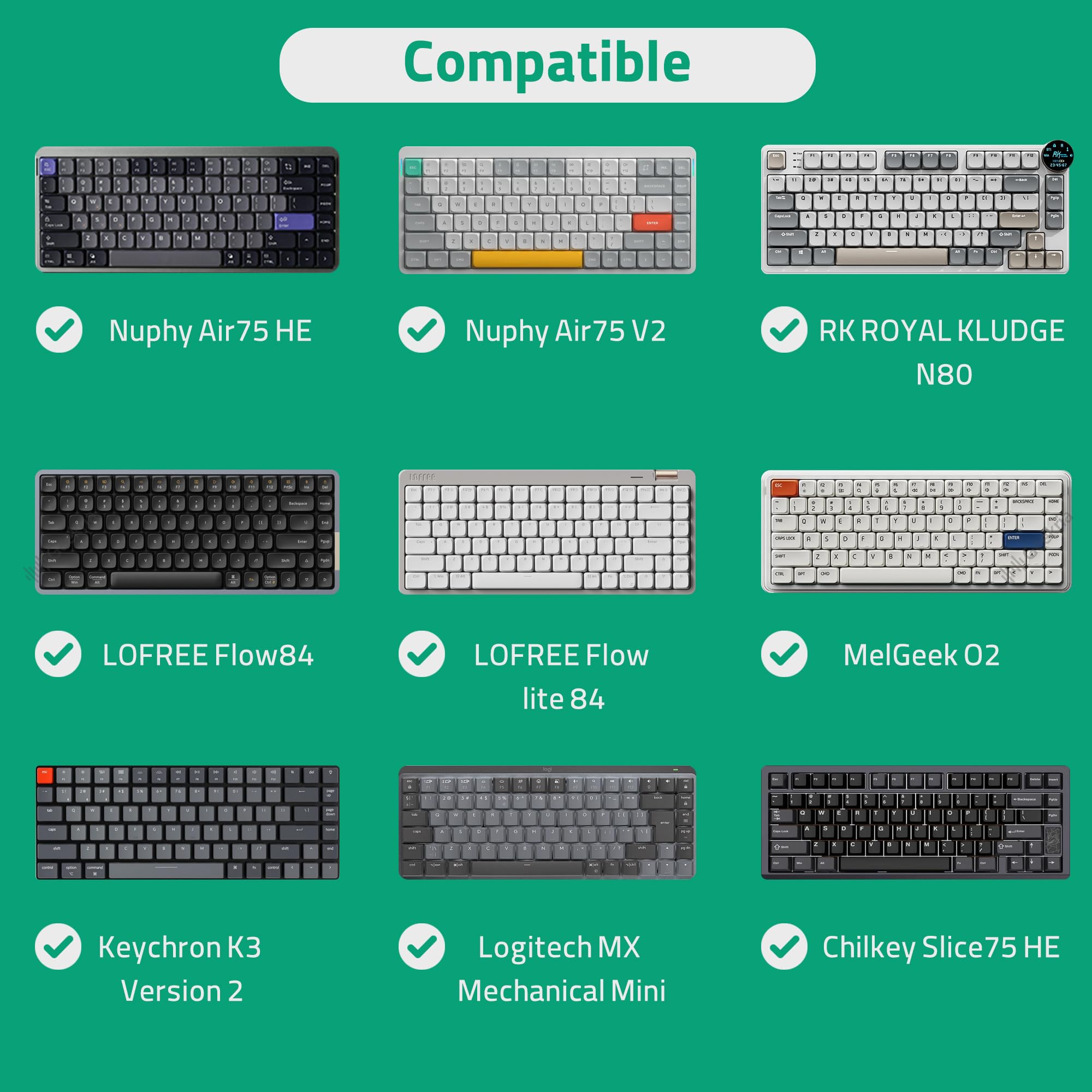 Geekria toetsenbord- en muiscombohoes, compatibel met Logitech MX Mechanical Mini, Keychron K3 versie 2, LOFREE Flow84, MelGeek O2, Flow Lite 84, draagbare harde reistas (donkergrijs