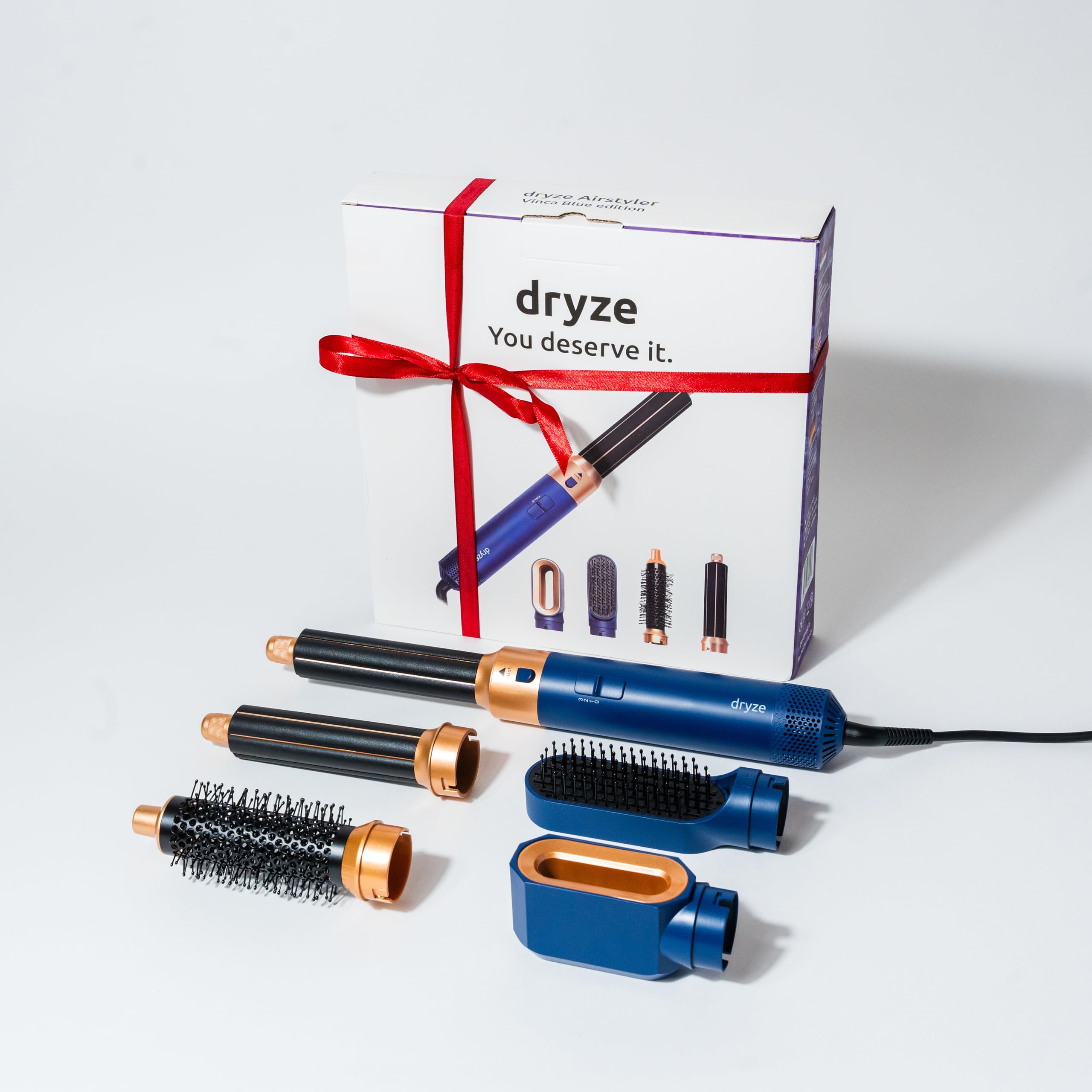 airstyler 5 in 1, lockenstab, haartrockner, warmluftbürste, föhnbürste, föhn… (Vinca Blue)