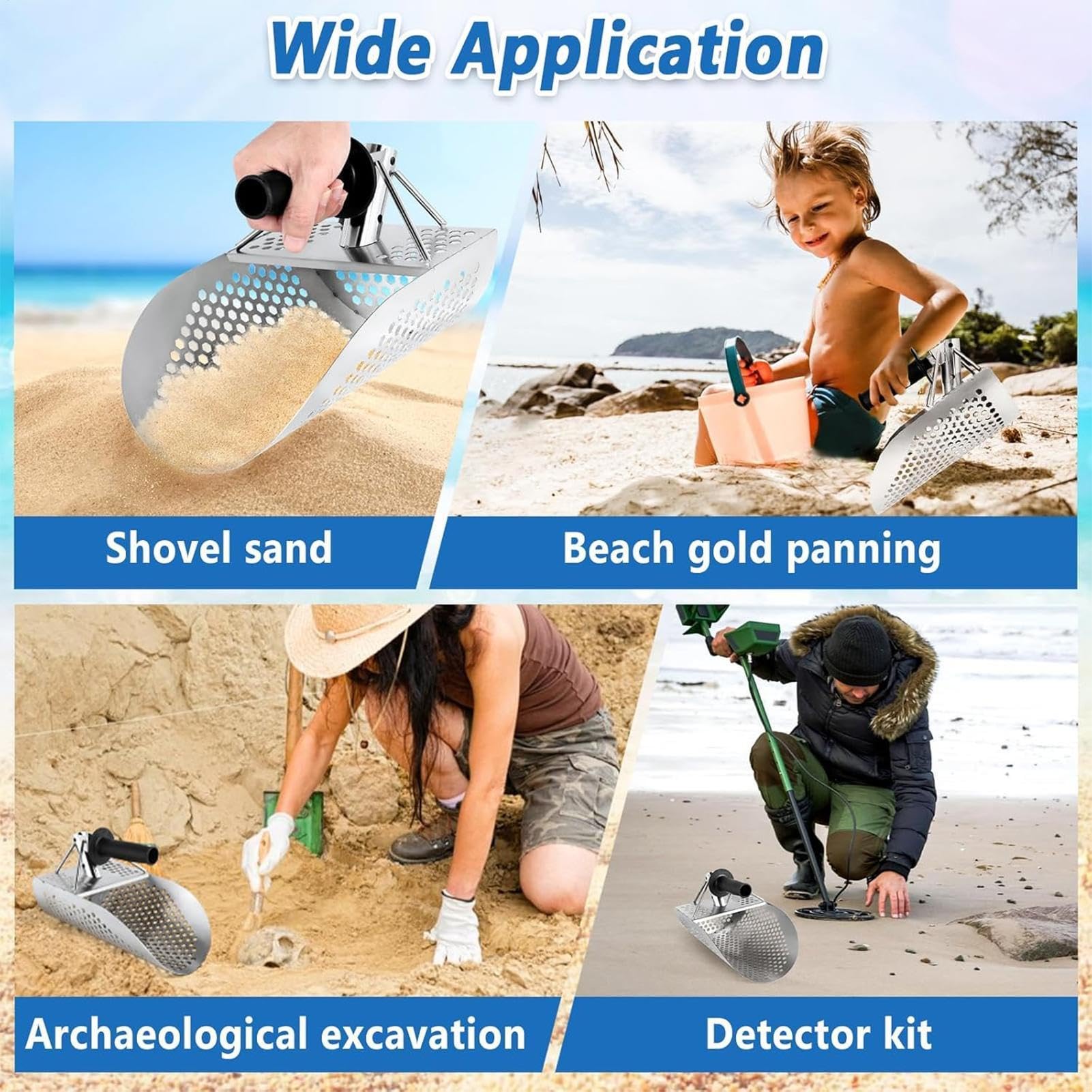 Pala de para detección de Metales,Pala detectora de Metales Pala de para | Accesorios de detección de metales, herramienta de detección de metales, pala de excavación, pala de t