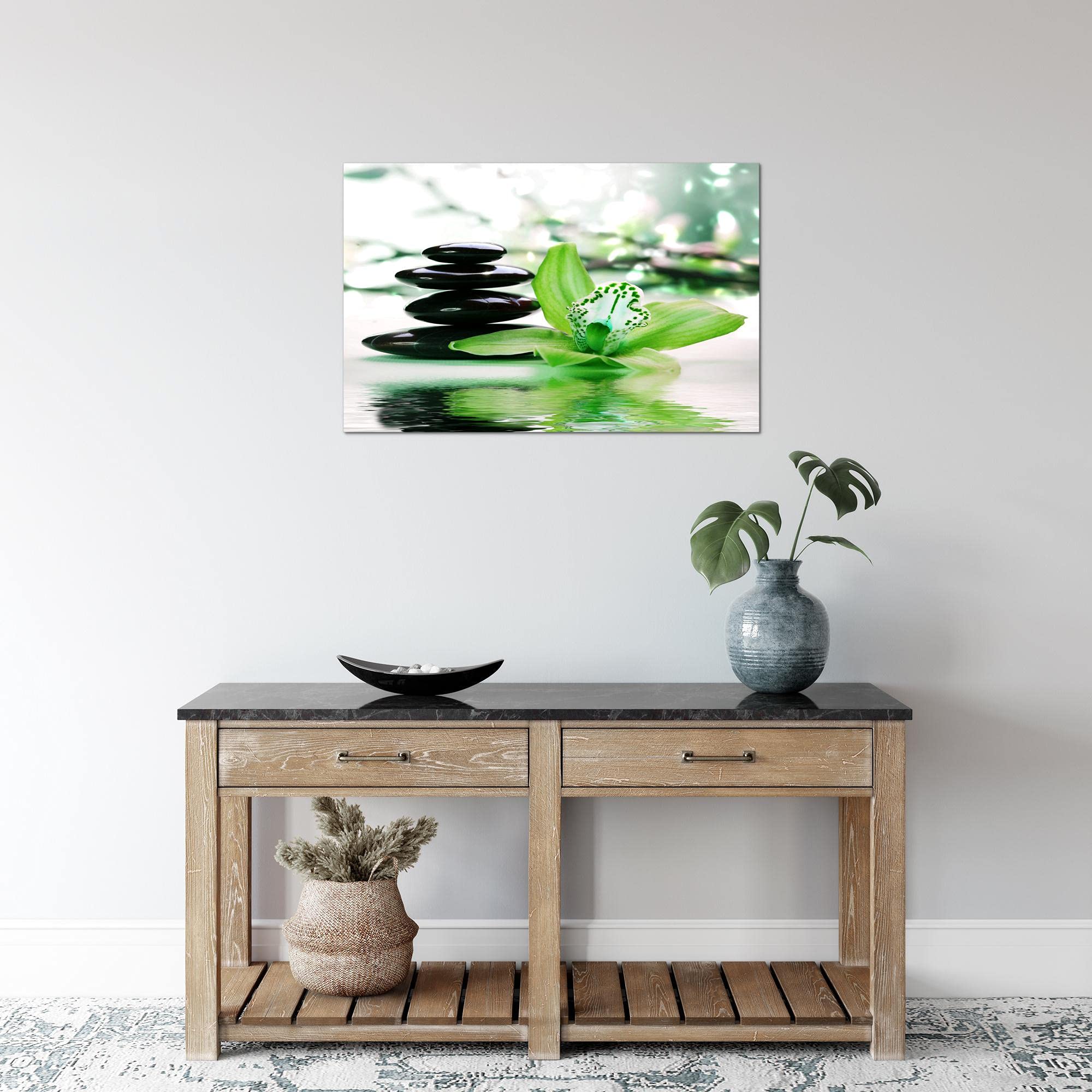 Runa Art Tabella decorazione floreale muro Spa - 60 x 40 cm XXL Stampa