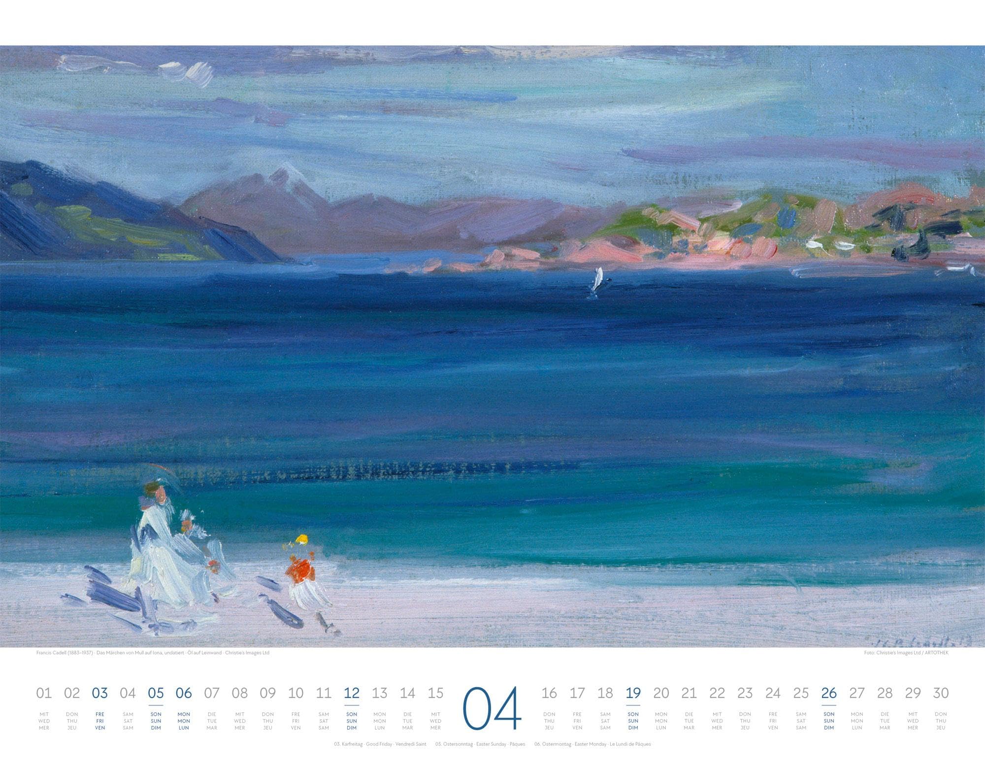 Kunstwerk Meer Kalender 2026 | Stilsicherer Kunst-Kalender im großen Querformat (54x42 cm) | Impressionismus & Expressionismus | Landschaft & Natur