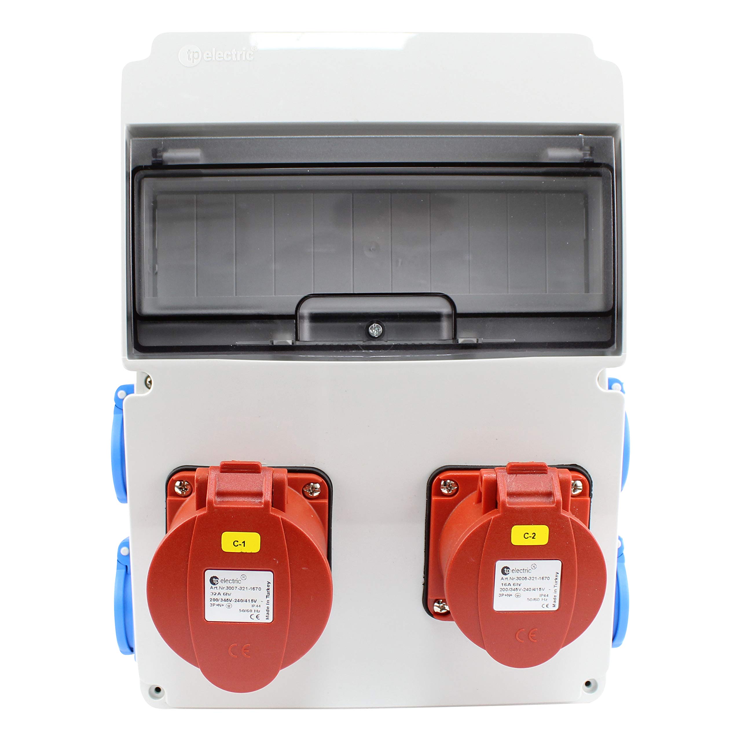 ELS Elektrotechnika Distributore Da Cantiere Distributore Da Parete Vuoto Custodia Vuota Prese Schuko 2x 230V E 2x CEE 16A Per Retrofit Con Dispositivi Modulari, Cablati - Foto 10