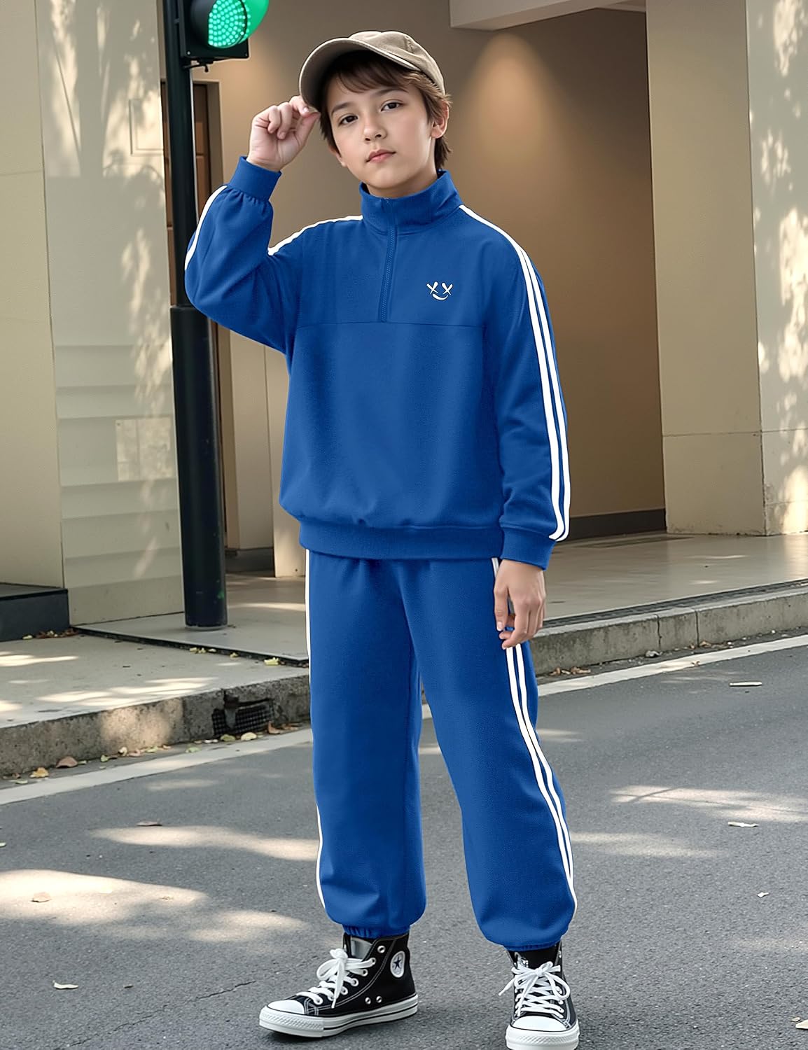 MIGU Boys Clothes for Boys Outfits Set Half-Zip Pullover Sweatshirt and Sweatpant 2pcs Boys Tracksuit - Image 3