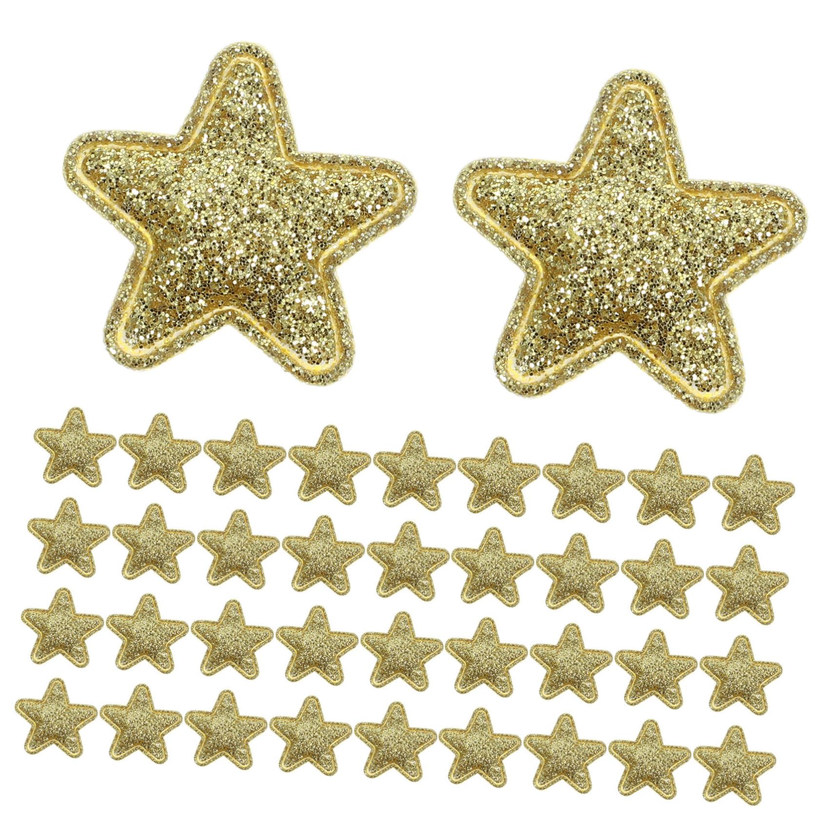 Brodés pour vêtements et chapeaux : lot 100 appliques dorées DIY pour décoration de Noël festive