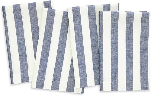 Miniatura 31 de Solino Home Sorrento - Juego de 4 manteles individuales de tela, 100 % lino puro, 14 x 19 pulgadas, hechos a mano y lavables a máquina Verde cazador