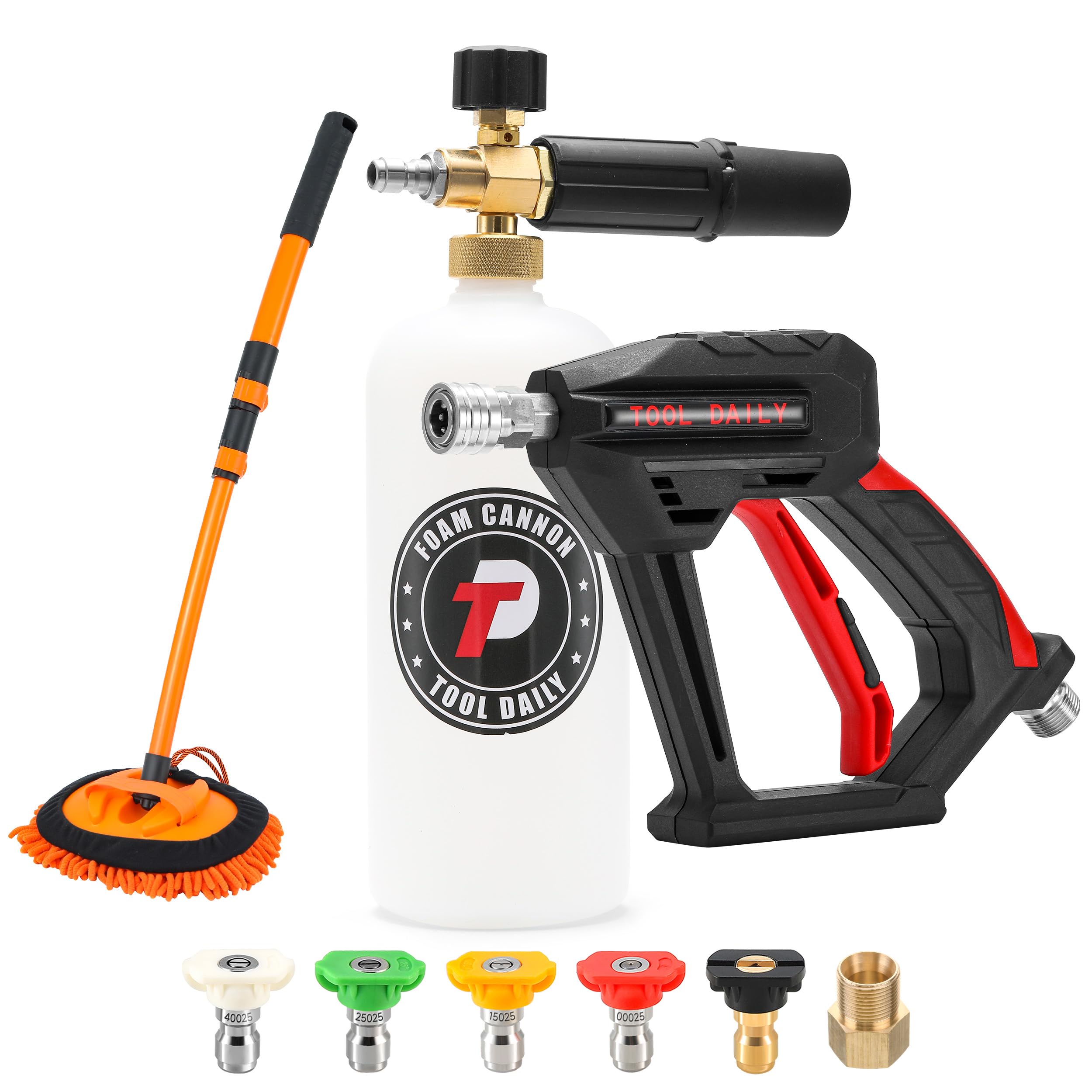 Tool Daily Short Pressure Washer Gun with Foam Cannon, 1/4" Quick Connect — Amazon image 11