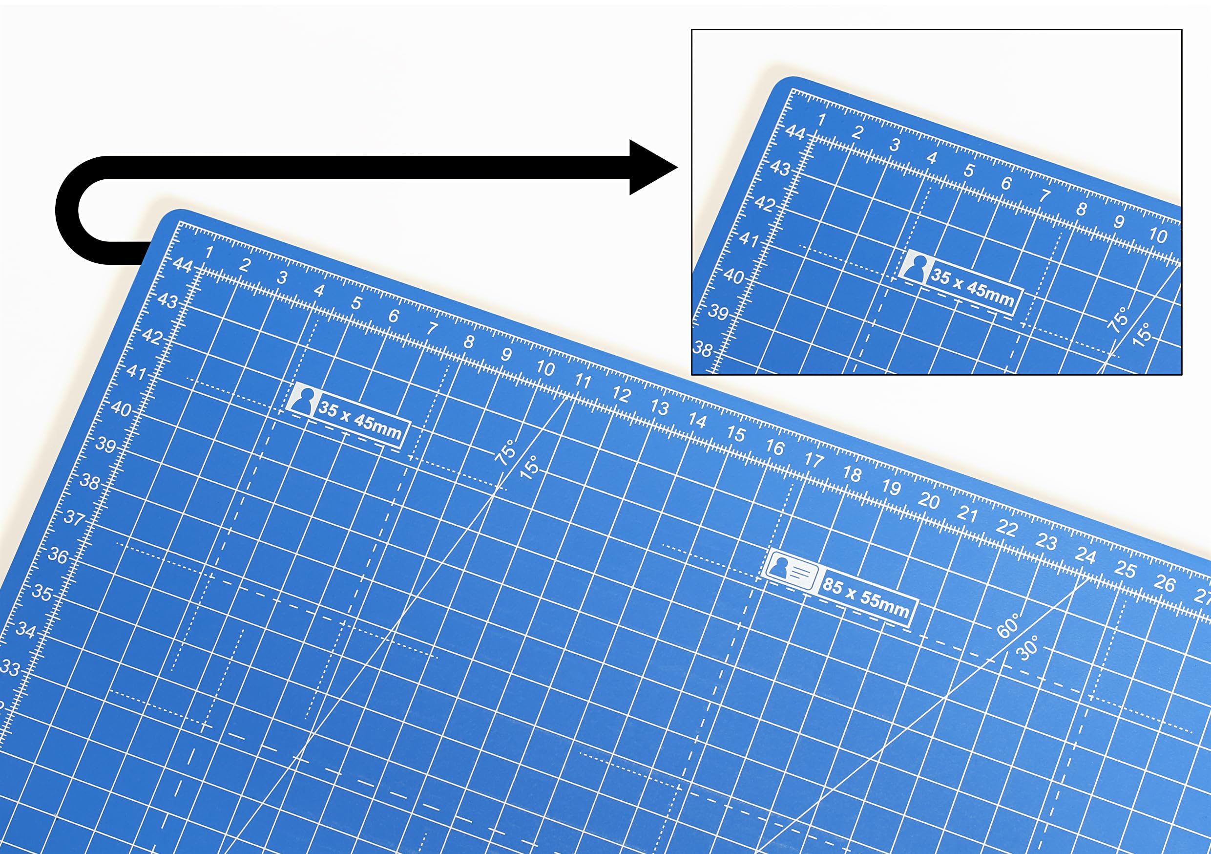 Dahle Tapis de découpe 45 x 60 cm Bleu