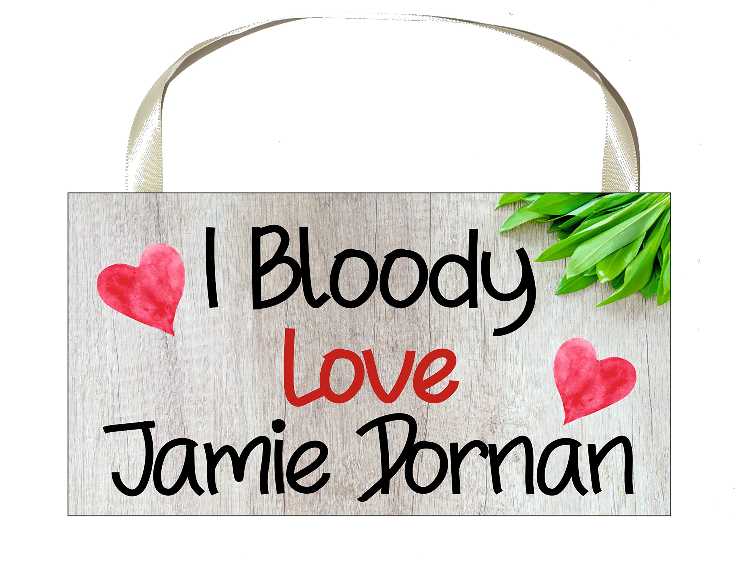 Decalarama Jamie Dornan Plaque Gift – I Bloody Love Jamie Dornan - Fun Birthday Novelty Present