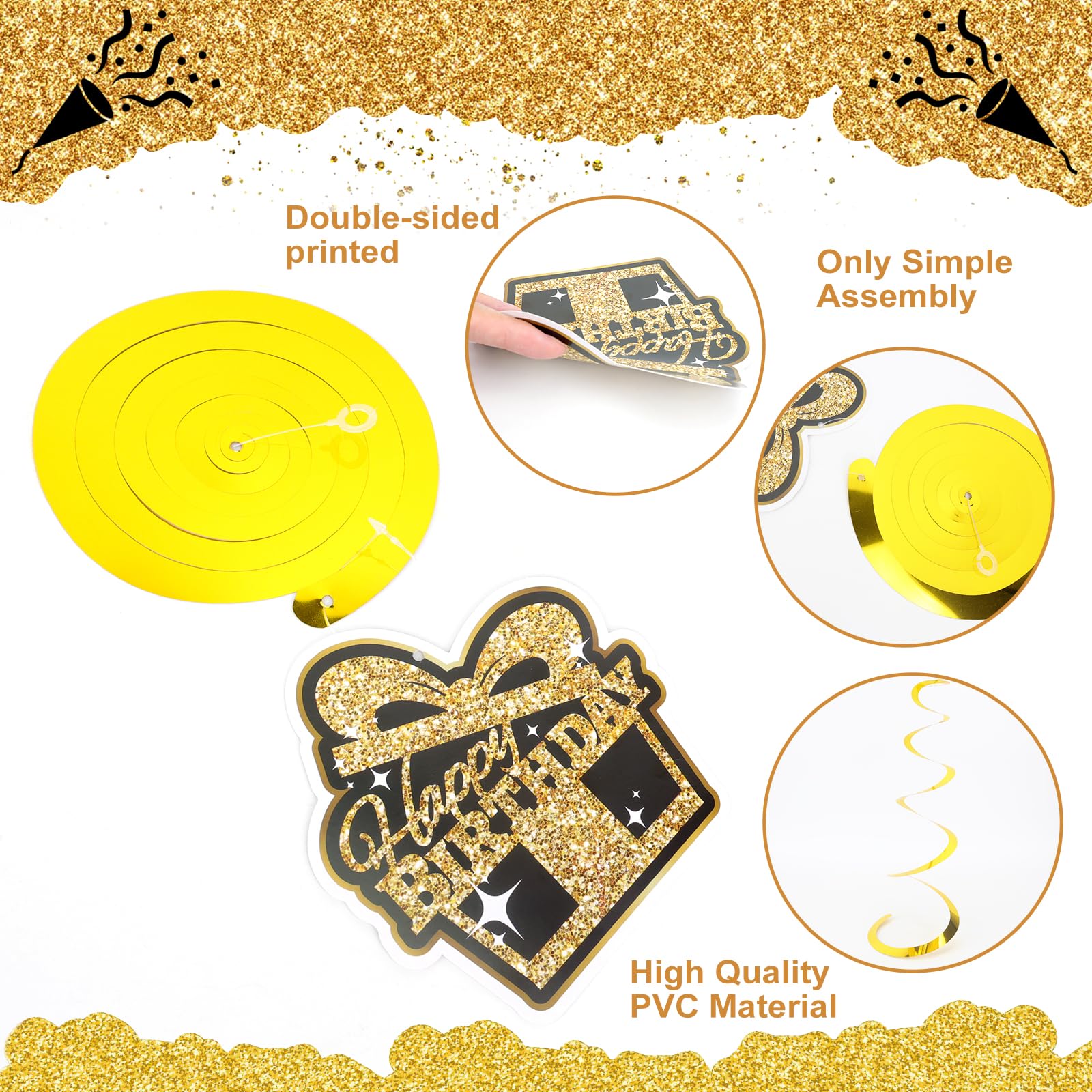 Decoration Anniversaire 30 Ans Déco Anniversaire 30 Ans WINAROI - Kit Complet Or/Vert (Ballons, Photophores, Nappe) Idée Anniversaire 30 Ans Femme