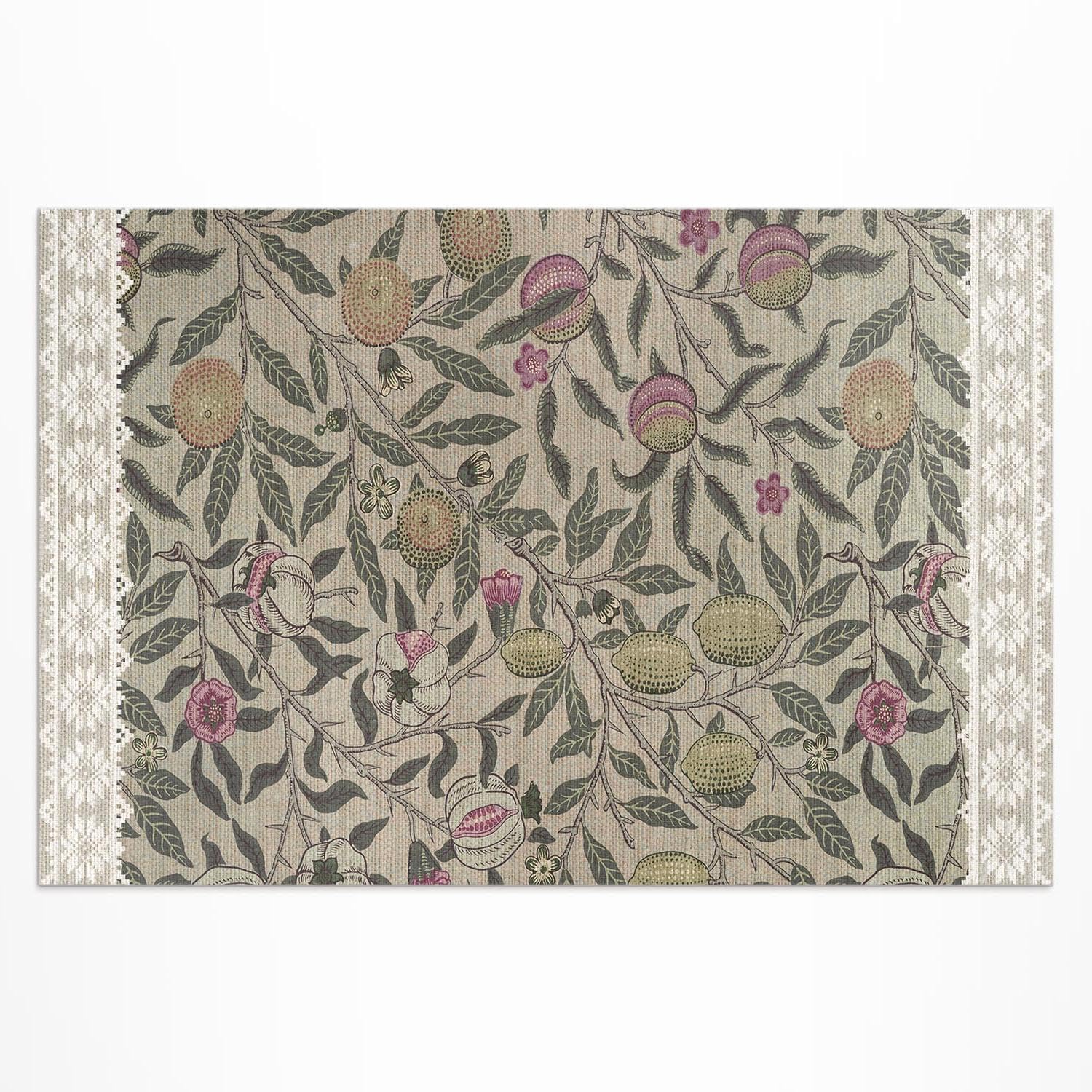 Tapis d'extérieur imperméable résistant à la décoloration en PVC 60x90cm style William Morris