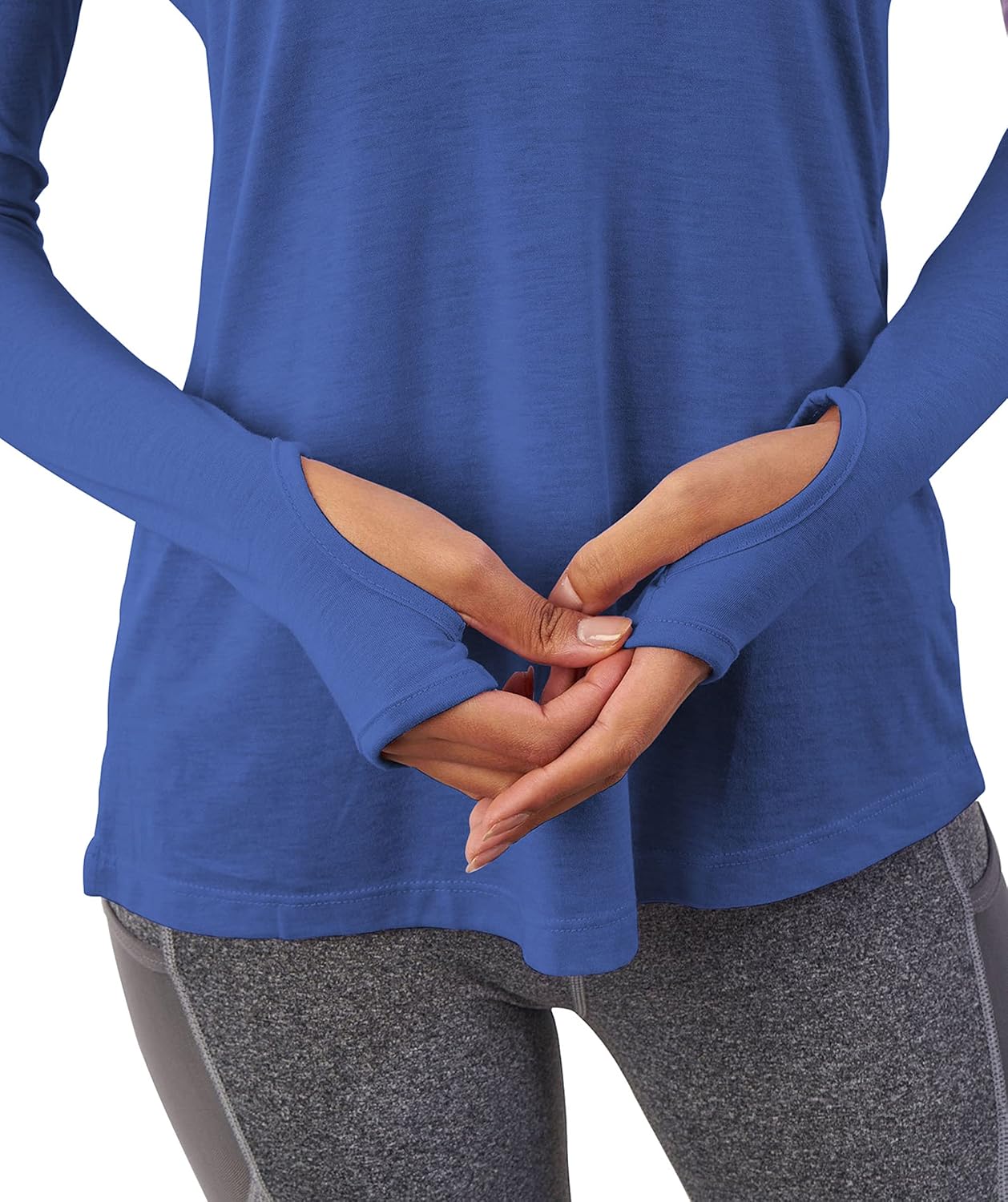 Bestisun Long Sleeve Yoga Workout Tops Lightweight Thumbhole Shirts Athletic Wear for Women - Image 4