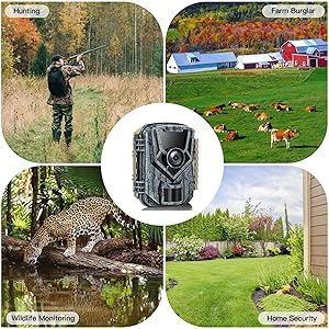 Punvoe Trail Camera 2 Pack 36 MP 2.7K Game Camera 32GB Memory Card 4 Batteries Time 2.0" LCD Screen, Trail Cameras with 120Wide Night Vision IP66 Waterproof for Monitoring Wildlife Trail Cam