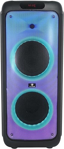 Miniatura 8 de Rockville BASS Party 10 Dual 10 Batería portátil LED Partido Bluetooth Altavoz