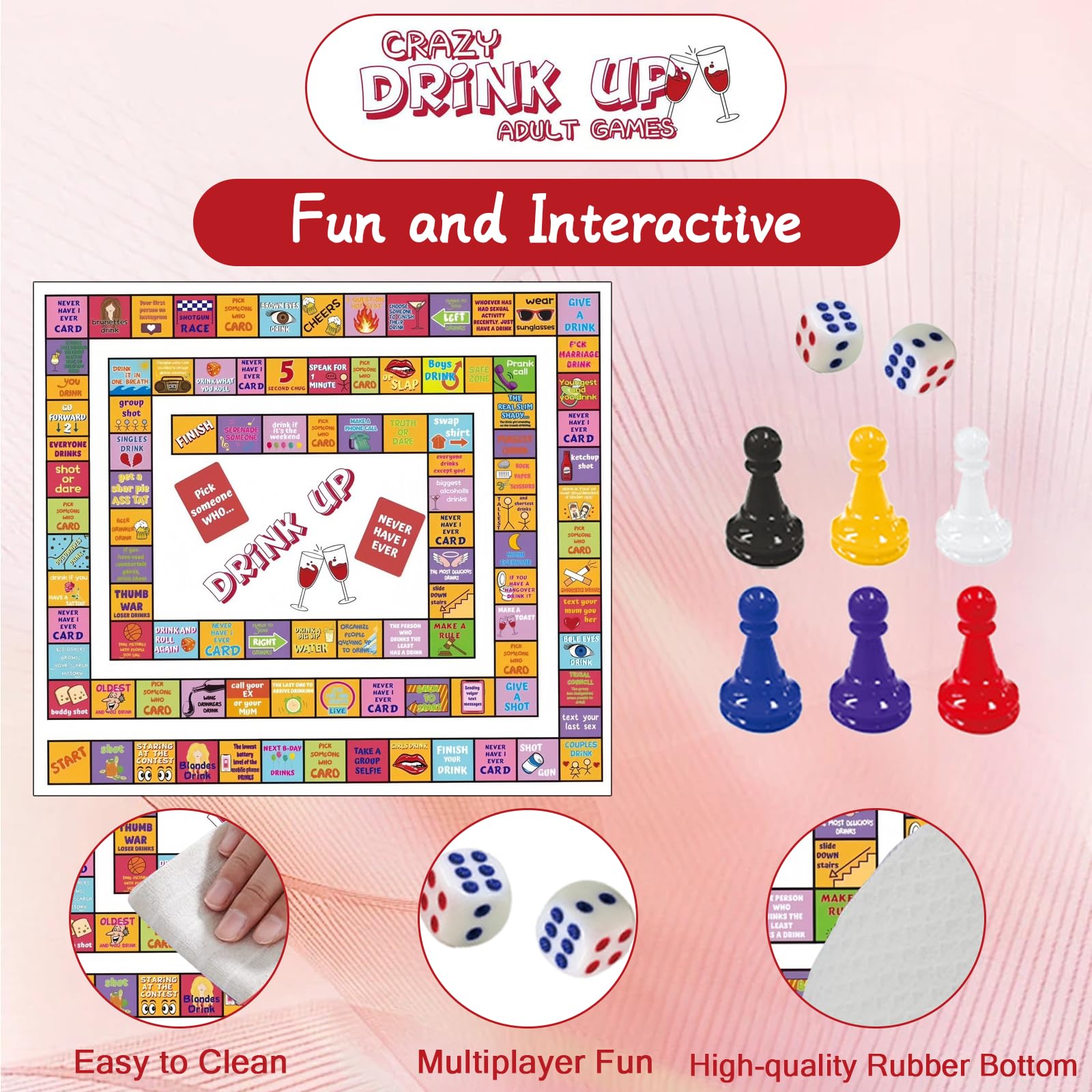 Drinking Games for Adults Adult Monopoly Board Game, Drinking Games for Night Bachelorette,Party Games for 2-6 Players, Age 18+ - Image 3