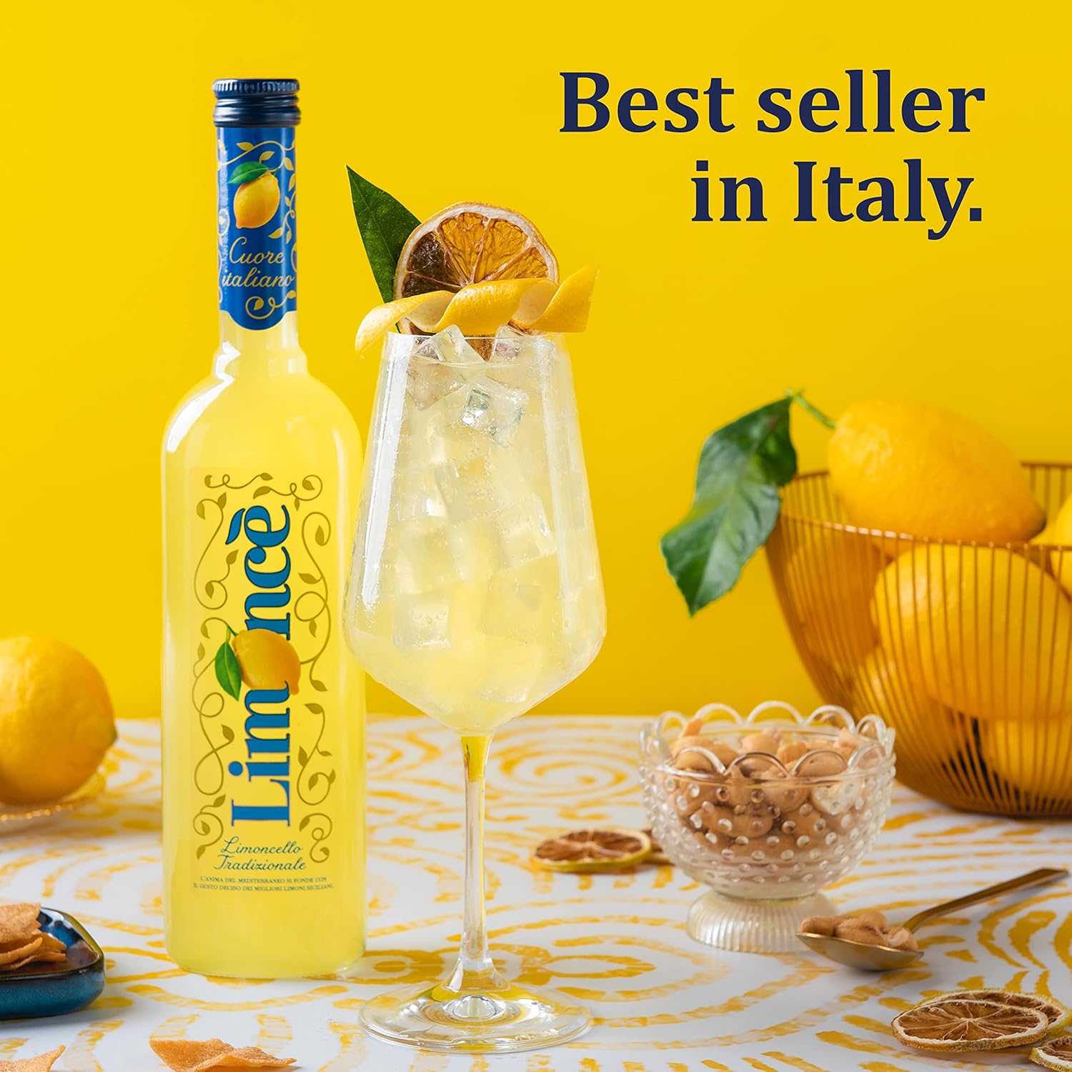 Limoncé, Limoncello naturale da limoni Siciliani 100%, senza coloranti e aromi artificiali - 1 bottiglia da 500 ml (Confezione da 3) - Immagine 2
