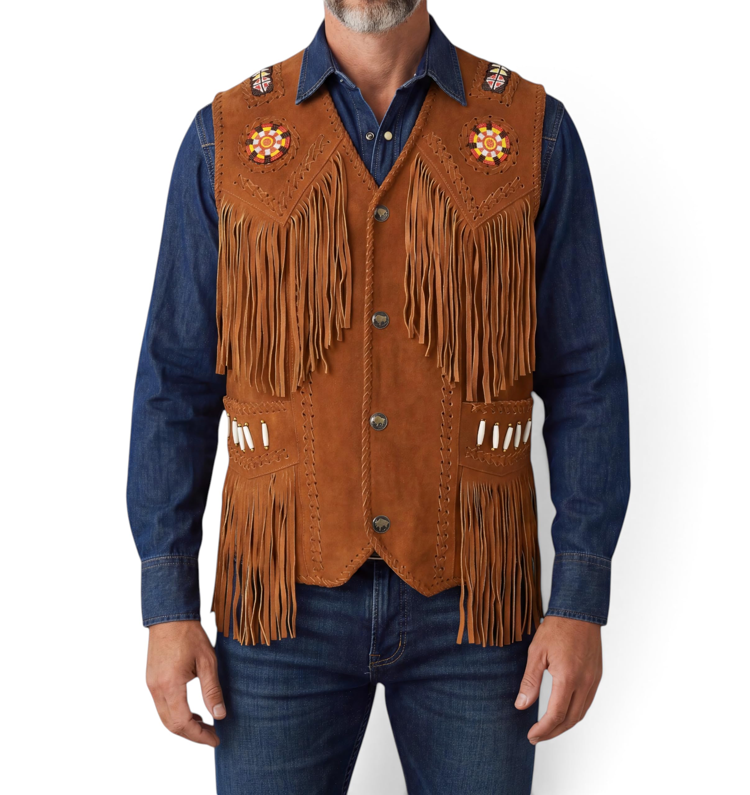 Men's Western Suede Leather Vest
