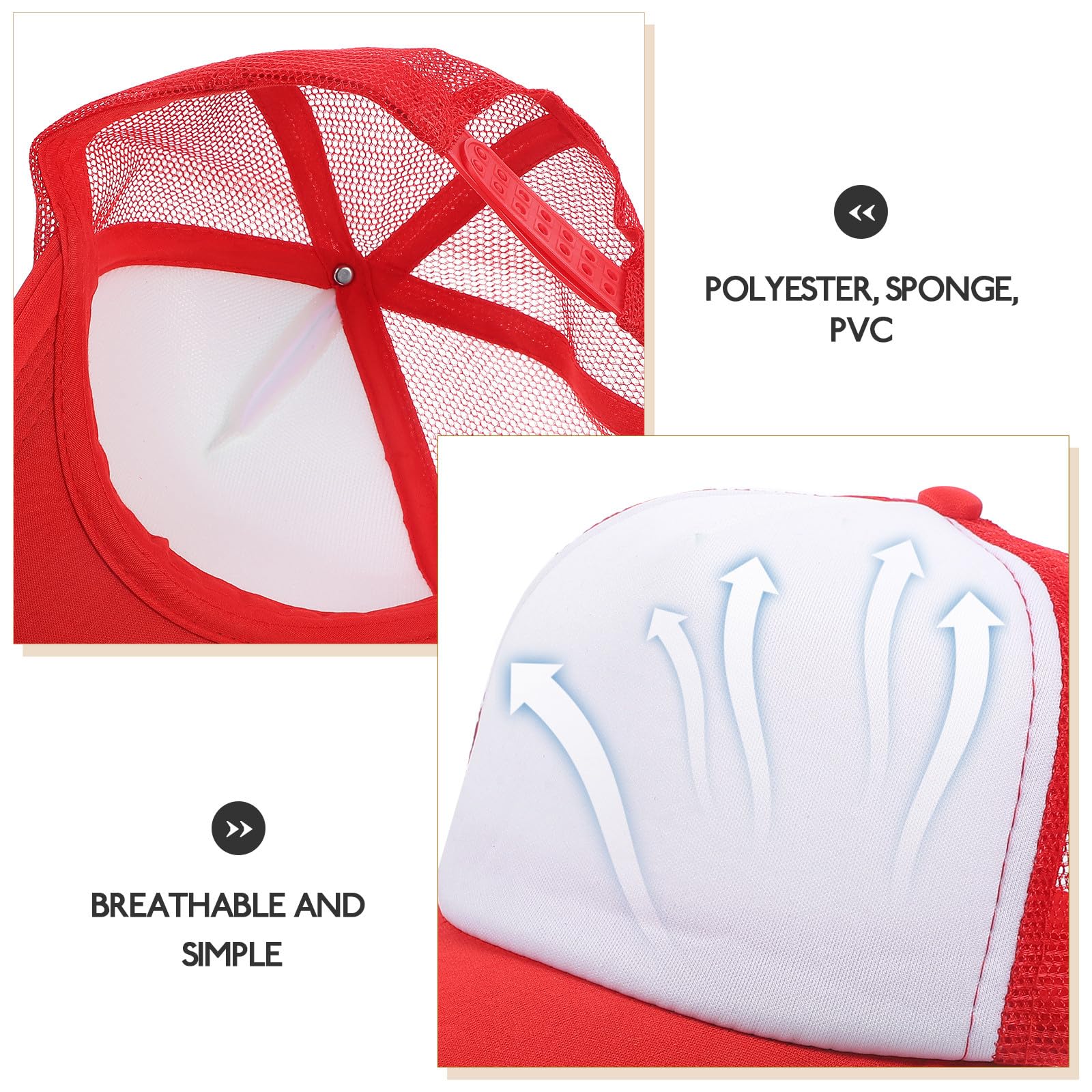 LIFKOME Berretto da Baseball in Rete Vuoto per Sublimazione, Cappellino Fai da Te in Poliestere Traspirante Spugna per attività Outdoor, Stile Semplice alla Moda