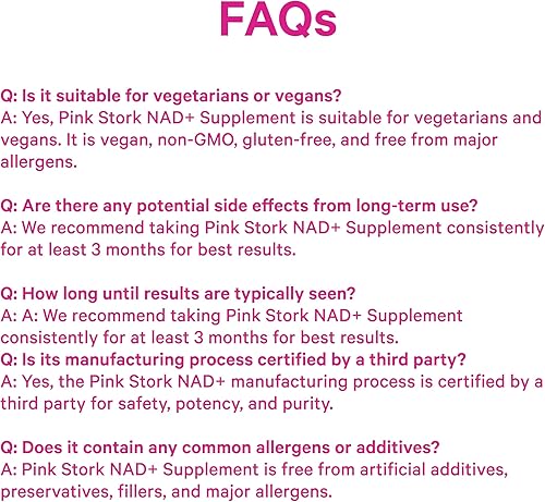 Miniatura 9 de Pink Stork Suplemento NAD+ para mujeres  500 mg de nicotinamida ribósido NR  Polvo puro NMN clínicamente estudiado  Cerebro + apoyo cognitivo