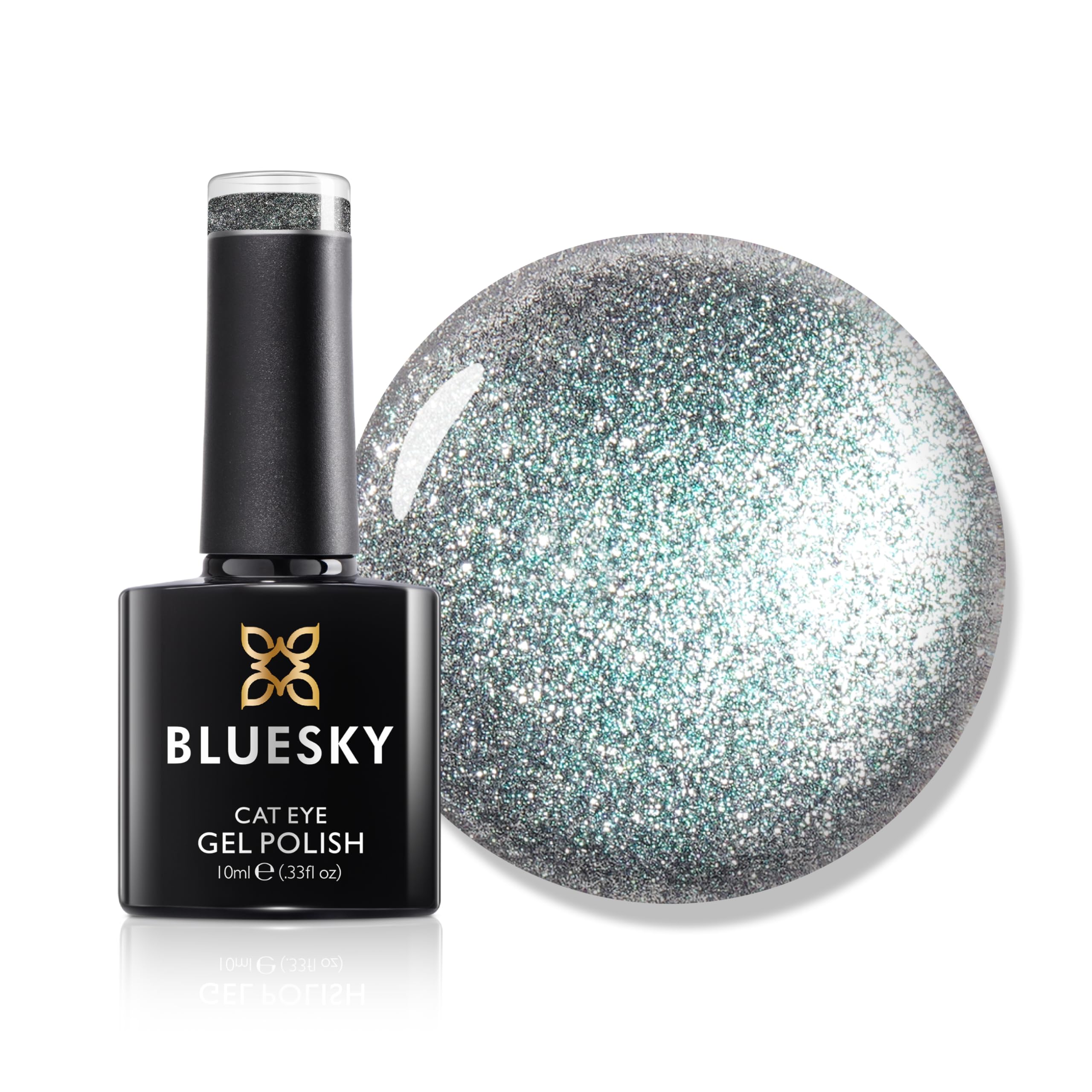 Bluesky Lakier żelowy do paznokci Cat Eye LSD05, srebrny lakier żelowy do 21-dniowego manicure, profesjonalny, salon i do użytku domowego, wymaga utwardzenia pod lampą UV/LED
