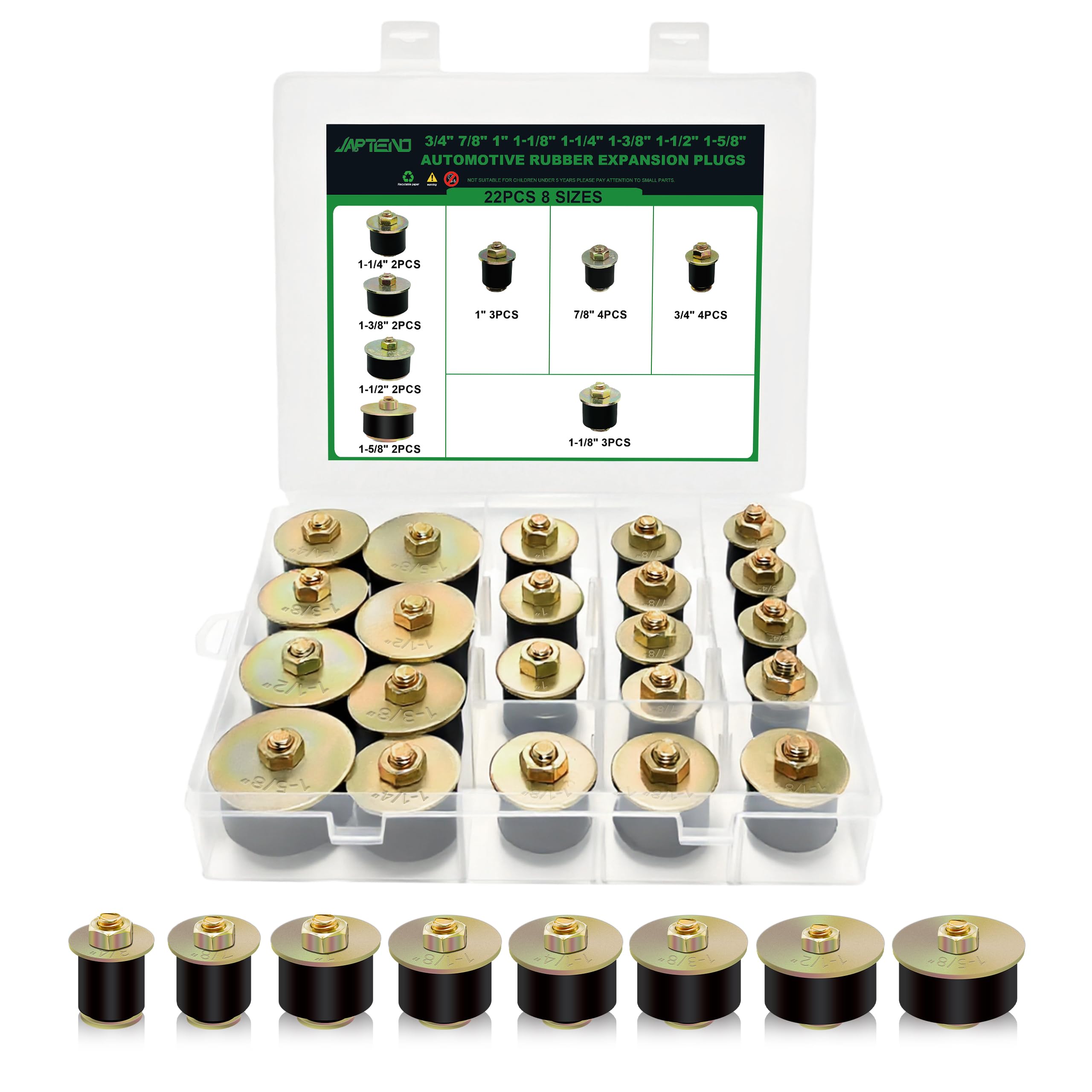 Amazon.com: Japtend 22pcs Expandable Freeze Rubber Plugs