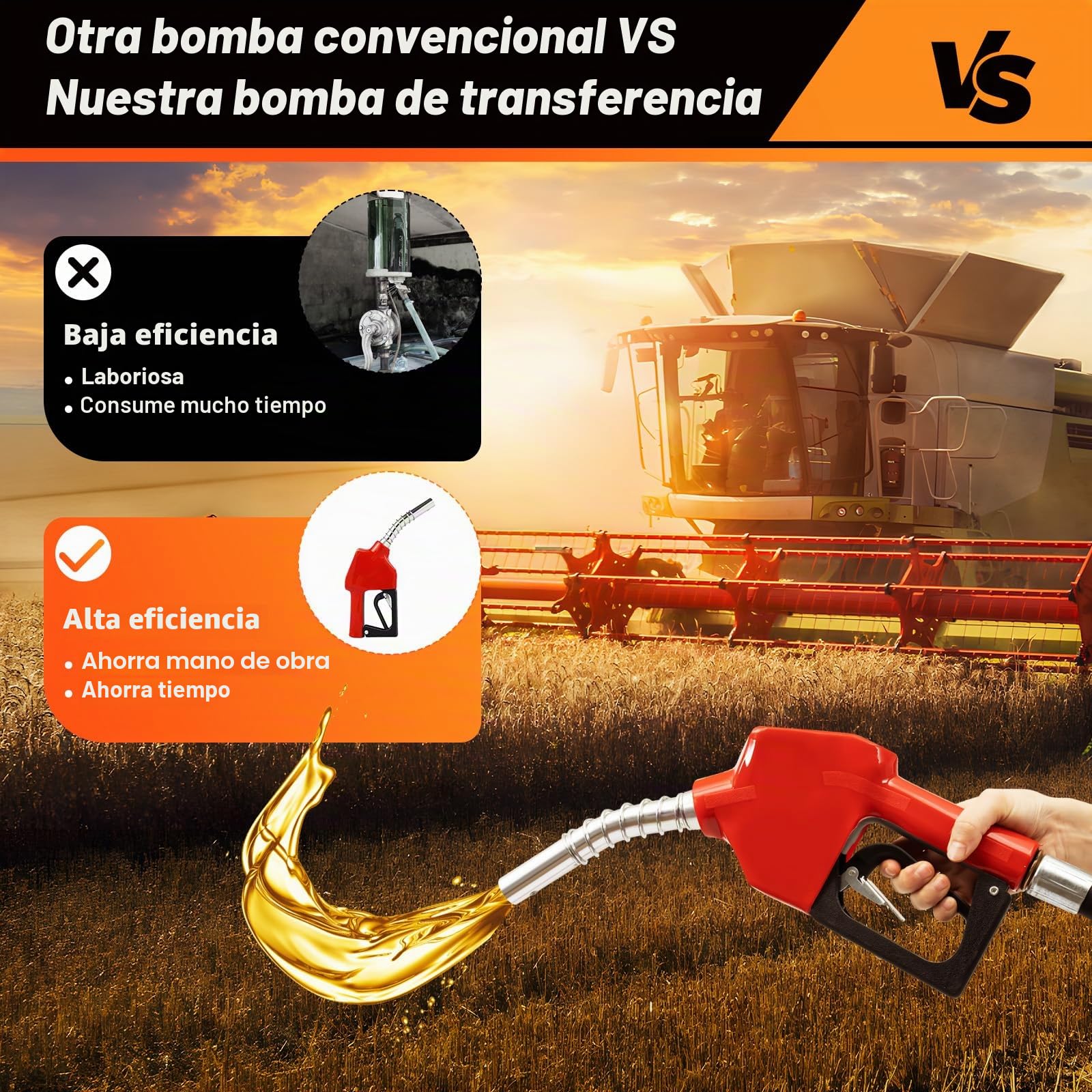 Bomba diésel de 230 V, autocebante, bomba de aceite, 60 L/min, estación de servicio móvil, 550 W bomba de combustible profesional autocebante con filtro de aceite, contador, manguera de 4m+2m