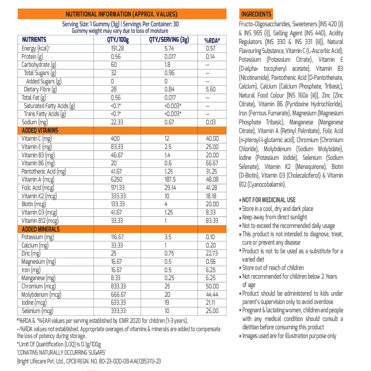 Gritzo Super Gummies, Multivitamin for Kids (Natural Orange Flavour, 30 Gummies) | Zero Added Sugar, 21 Vitamins & Minerals Gritzo Super Gummies, Multivitamin for Kids (Natural Orange Flavour, 30 Gummies) | Zero Added Sugar, 21 Vitamins & Minerals
