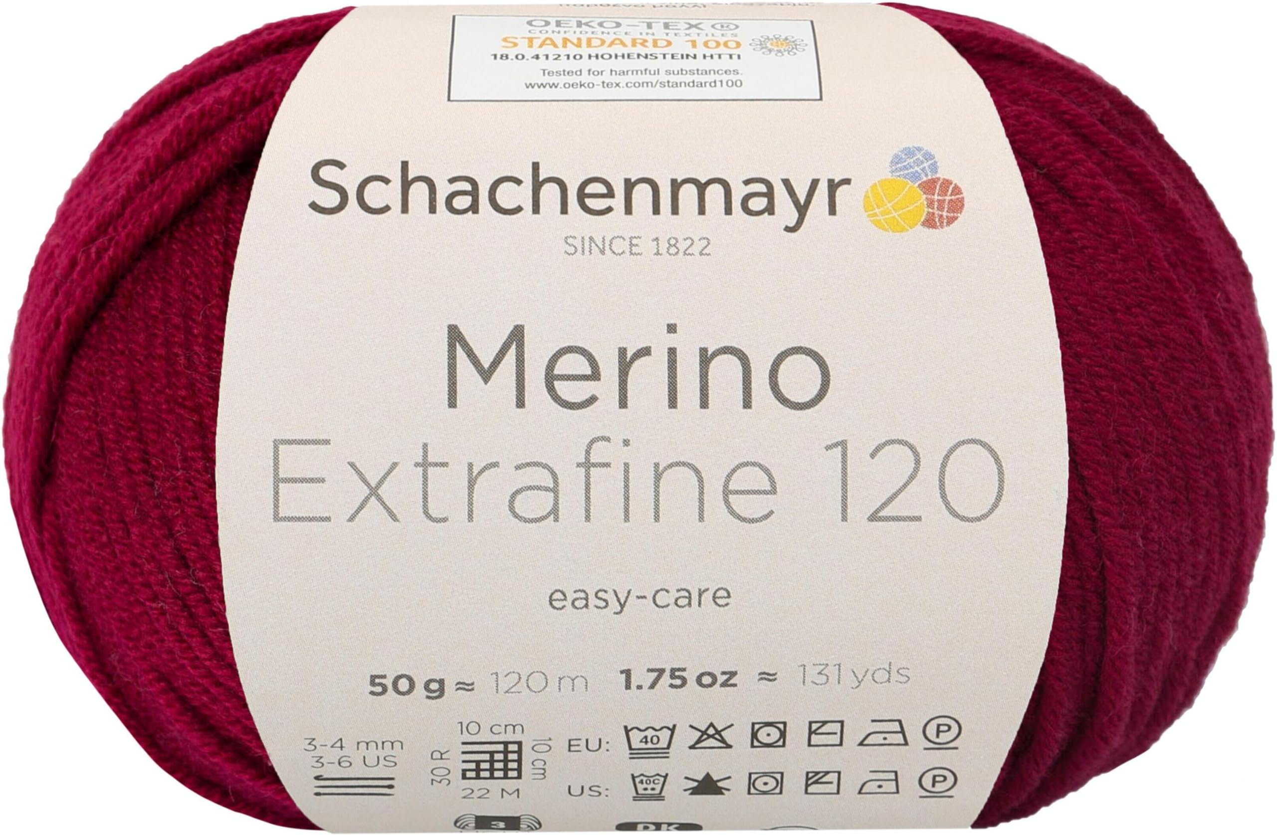 Schachenmayr Handstrickgarn Merino Extrafine 120, 9807552-00142 – 50 g, 120 m, 100% Schurwolle, Easy-Start