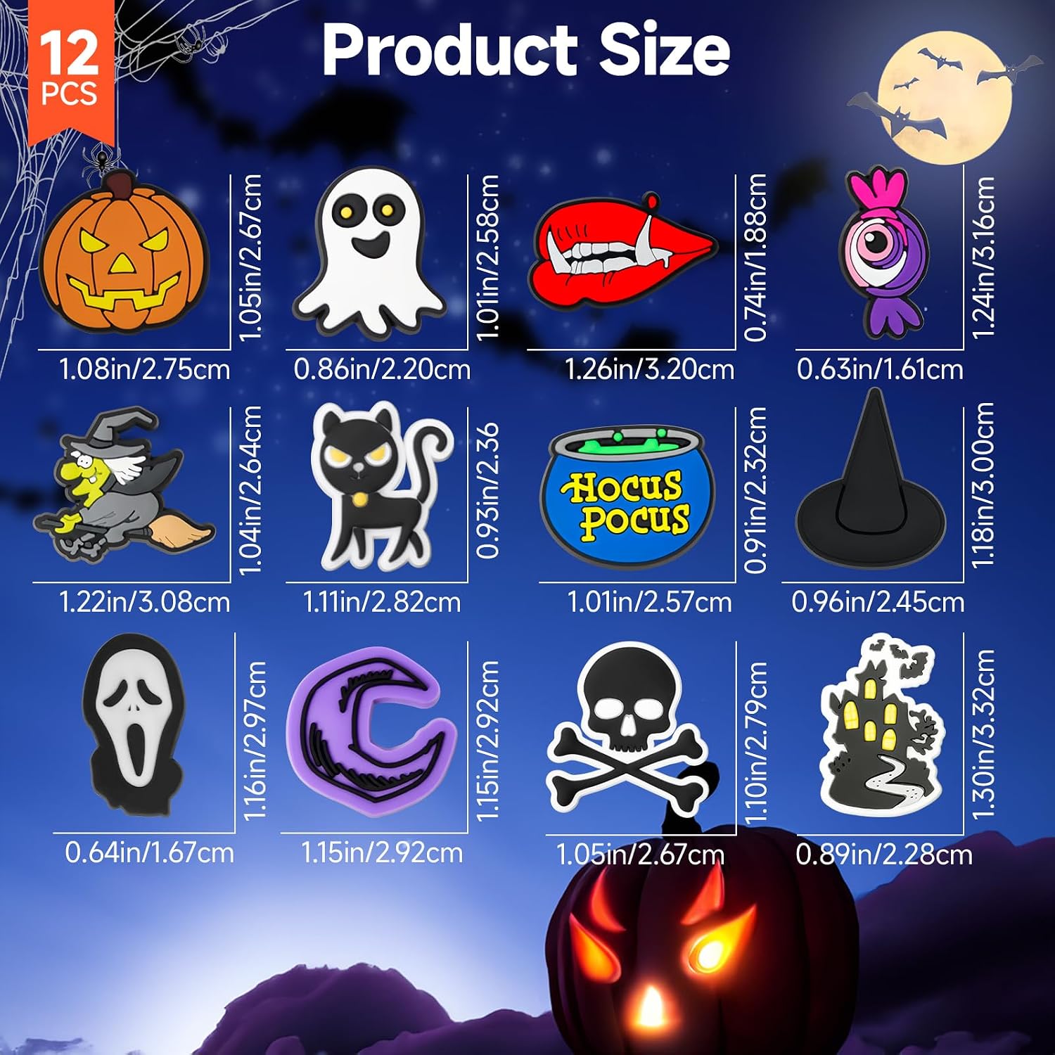12-Pack Charms for Bogg Bag, Rubber Beach Decor image 3