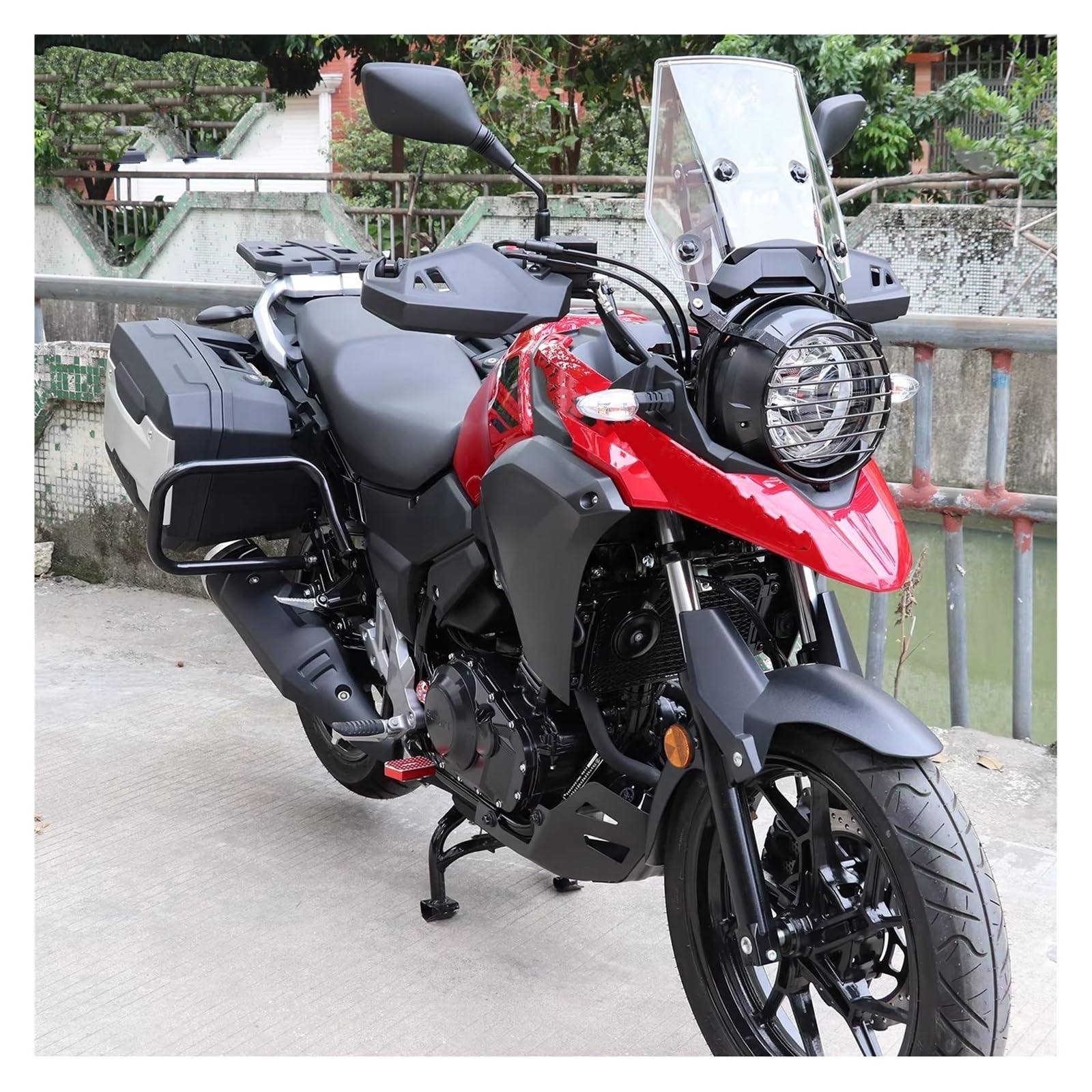 Paramotore Tubolare Per Suzuki Per DL250 Per SVSTrom 250 DL 250 Protezioni Cursori Telaio Protezioni Antiurto Paraurti Laterali Sicurezza Moto Portapacchi Posteriore Motorcycle motore Paraurti
