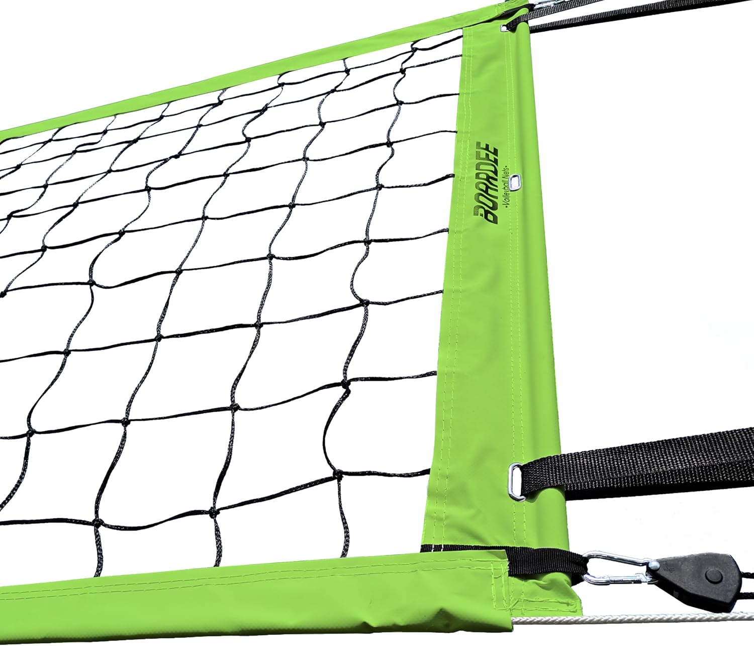 Professional Volleyball Net, Heavy-Duty Outdoor Replacement Net for Indoor Volleyball, Beach Volleyball or Backyard Courts, Durable and Weather-Resistant Neon Green