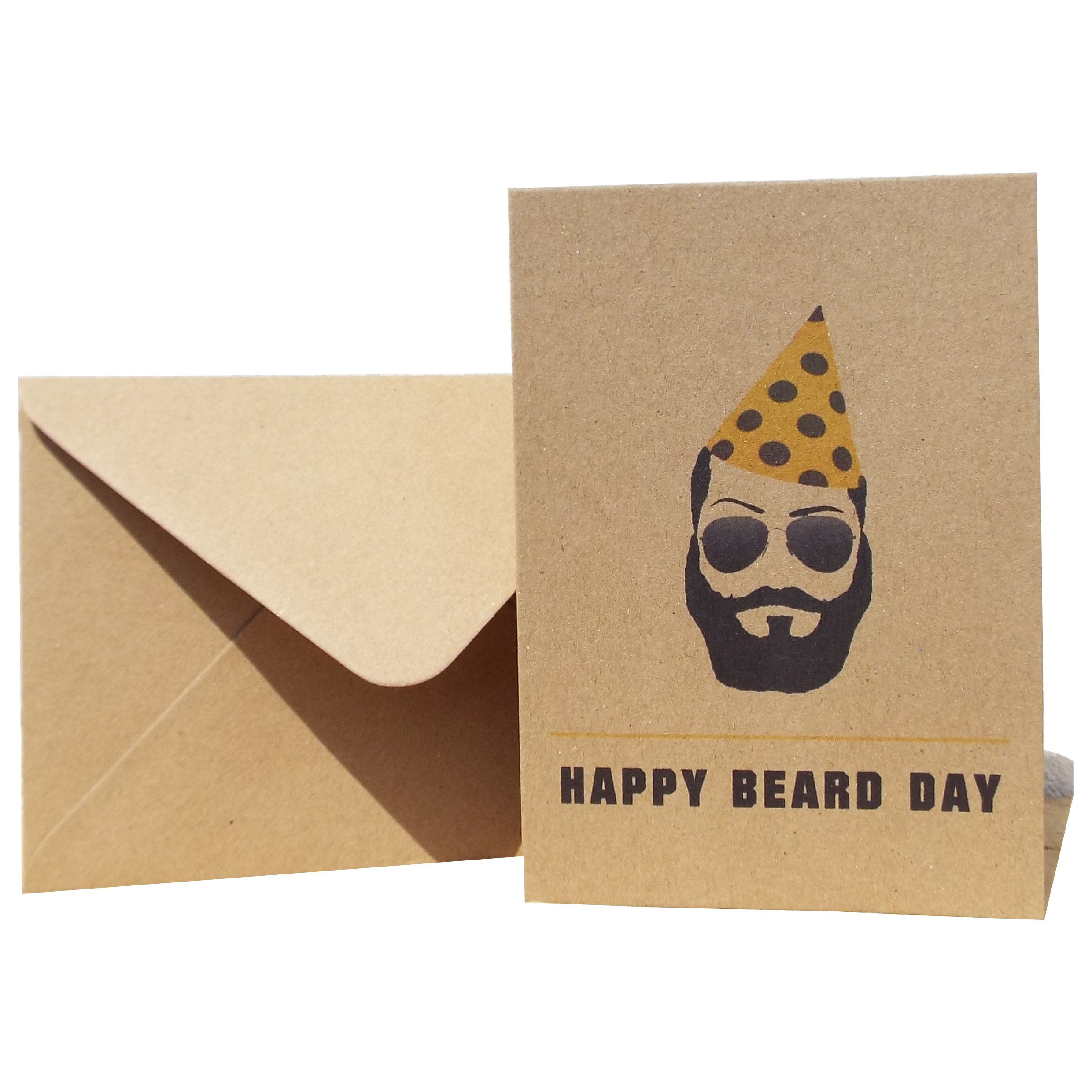 'Happy Beard Day' - Handmade Birthday Card