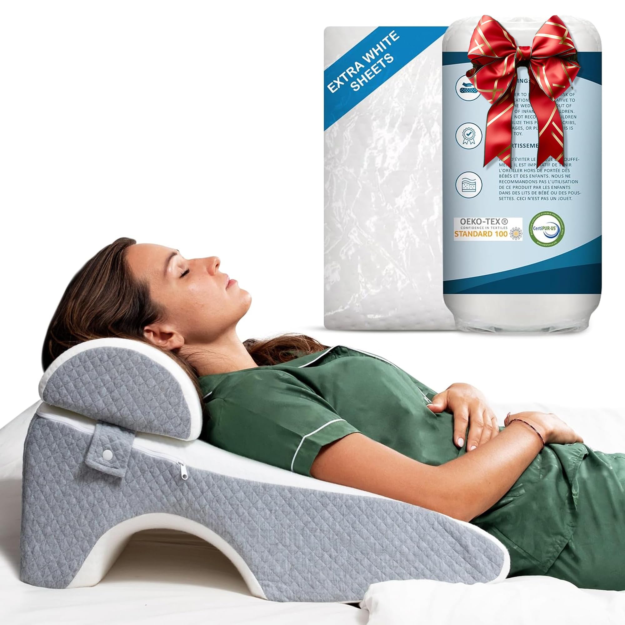 DIGAR Bed Wedge Pillow Set