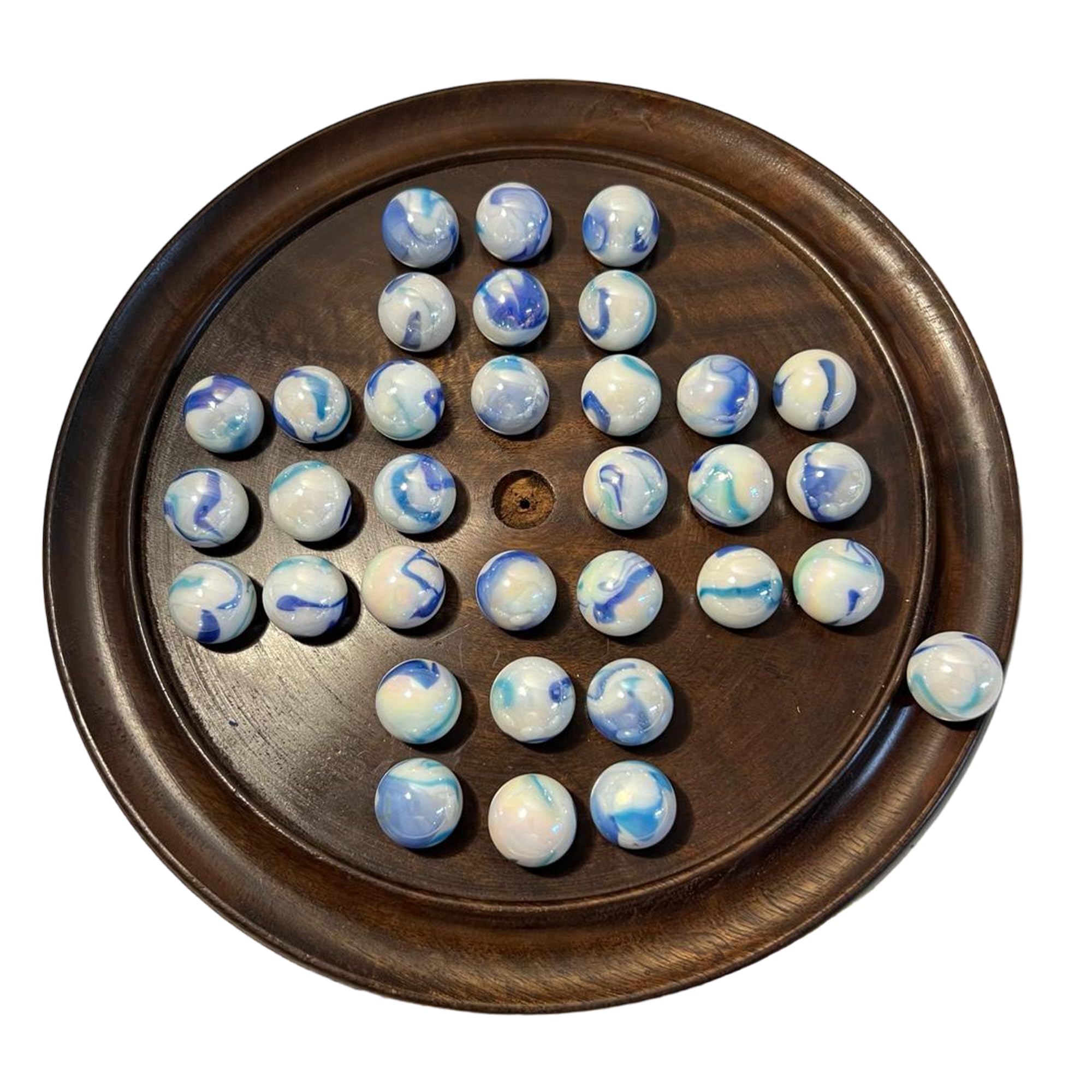 Gioco Da Tavolo Solitario In Legno Thorness - Diametro 30cm Con Meduse E Marmi