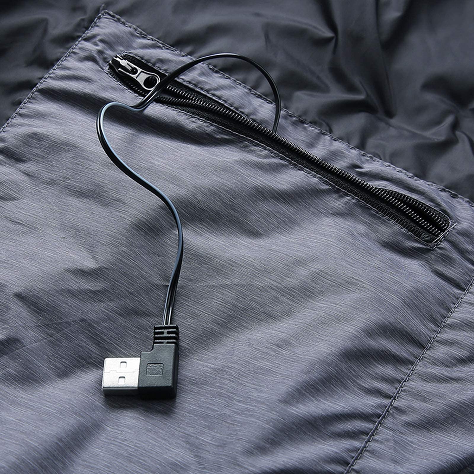 Gilet riscaldato elettrico da uomo, ricarica USB, giacca riscaldante, vita con funzione massaggio (batterie non incluse)
