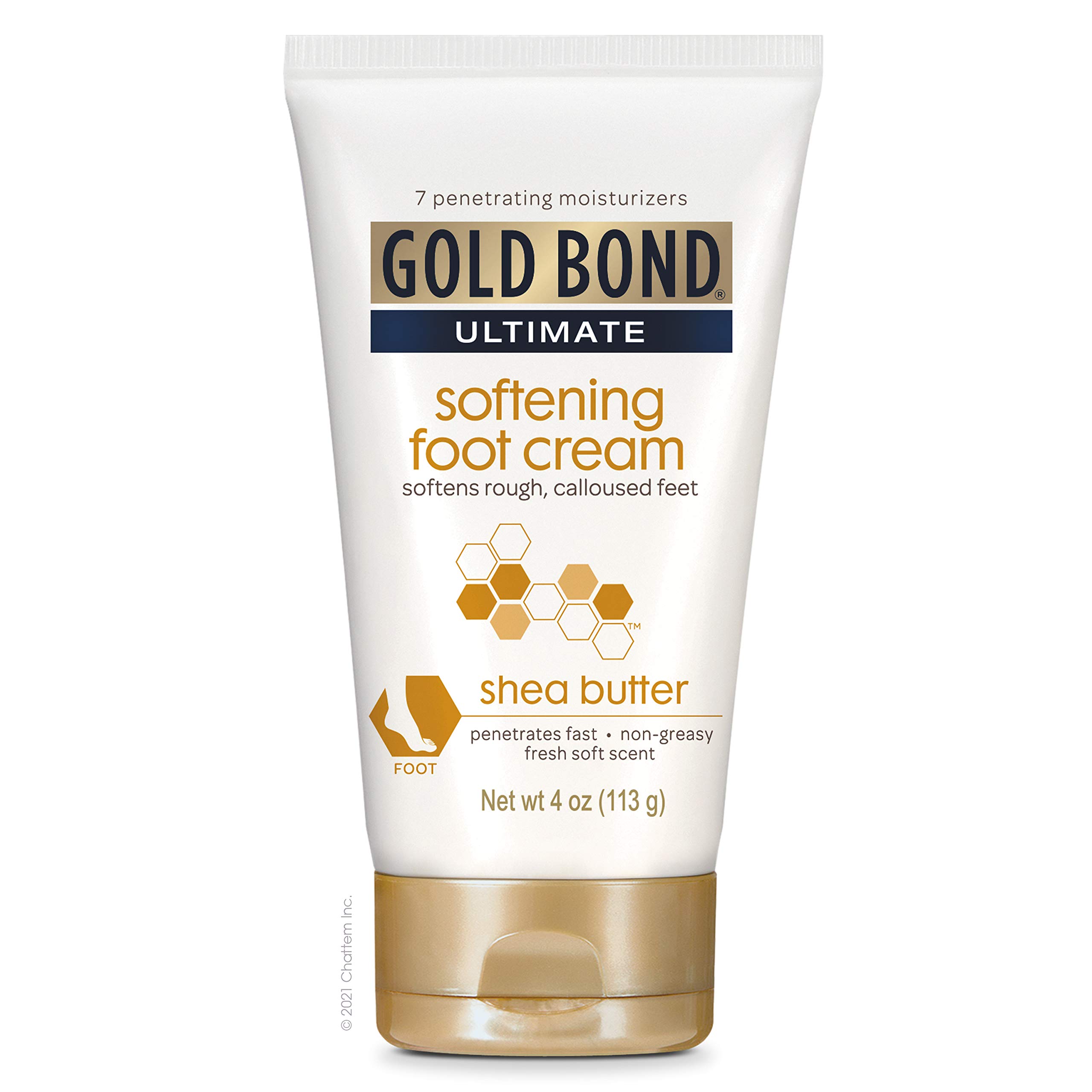 Gold Bond Ultimate Softening Foot Cream With Shea Butter to Soften Rough & Calloused Feet, 4 oz. - Softening 4 Ounce (Pack of 1)