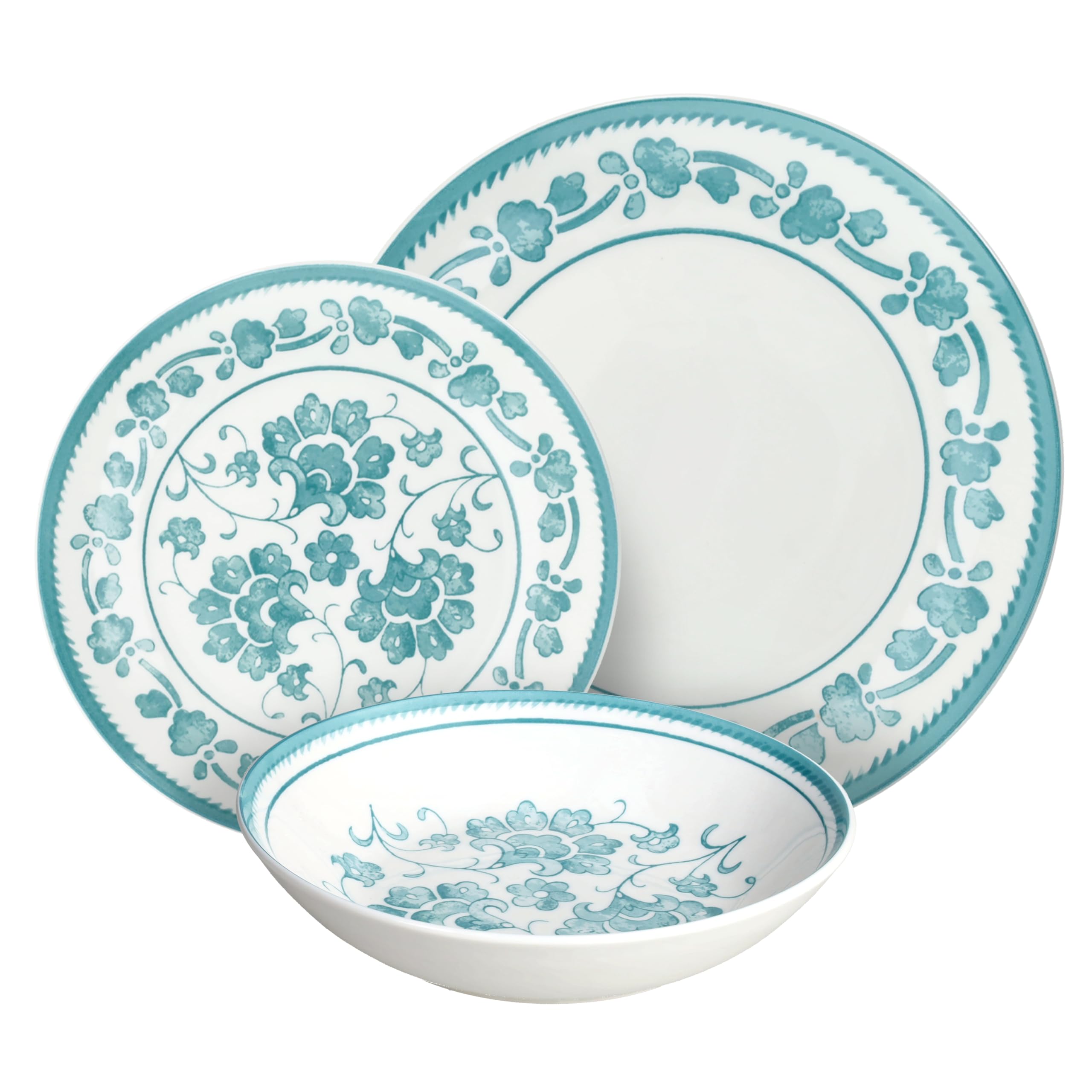 Tognana Sintra, servicio de platos para 6 personas 18 piezas, porcelana, multicolor