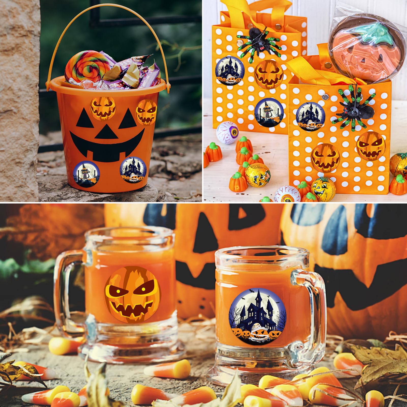 Biglietti di Halloween per bambini - Biglietti d'invito Biglietti di Halloween, cartoline di Halloween assortite, biglietti di auguri con impronte di mani insanguinate, decorazioni di Halloween