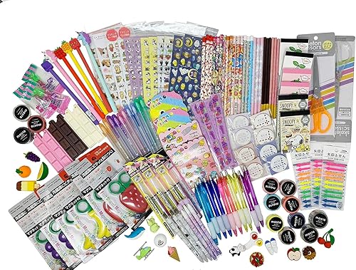 Fusion Kawaii Maravilloso juego de papelería japonesa de 12 piezas, artículos surtidos