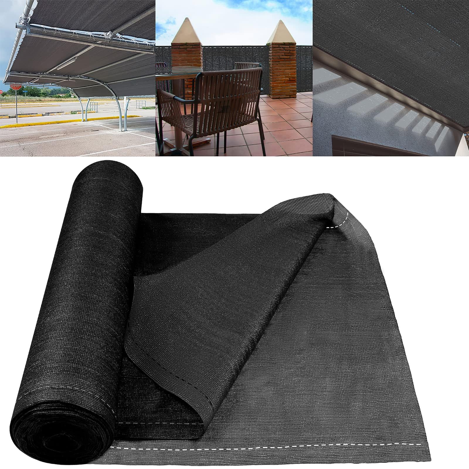 ACXIN Schattiernetz Schattierwirkung & Sichtschutz | UV-Schutz & Witterungsbeständig | Perfekt für Garten, Gewächshaus & Terrasse | Sonnenschutz | Meterware (2m*10m, Anthrazit)