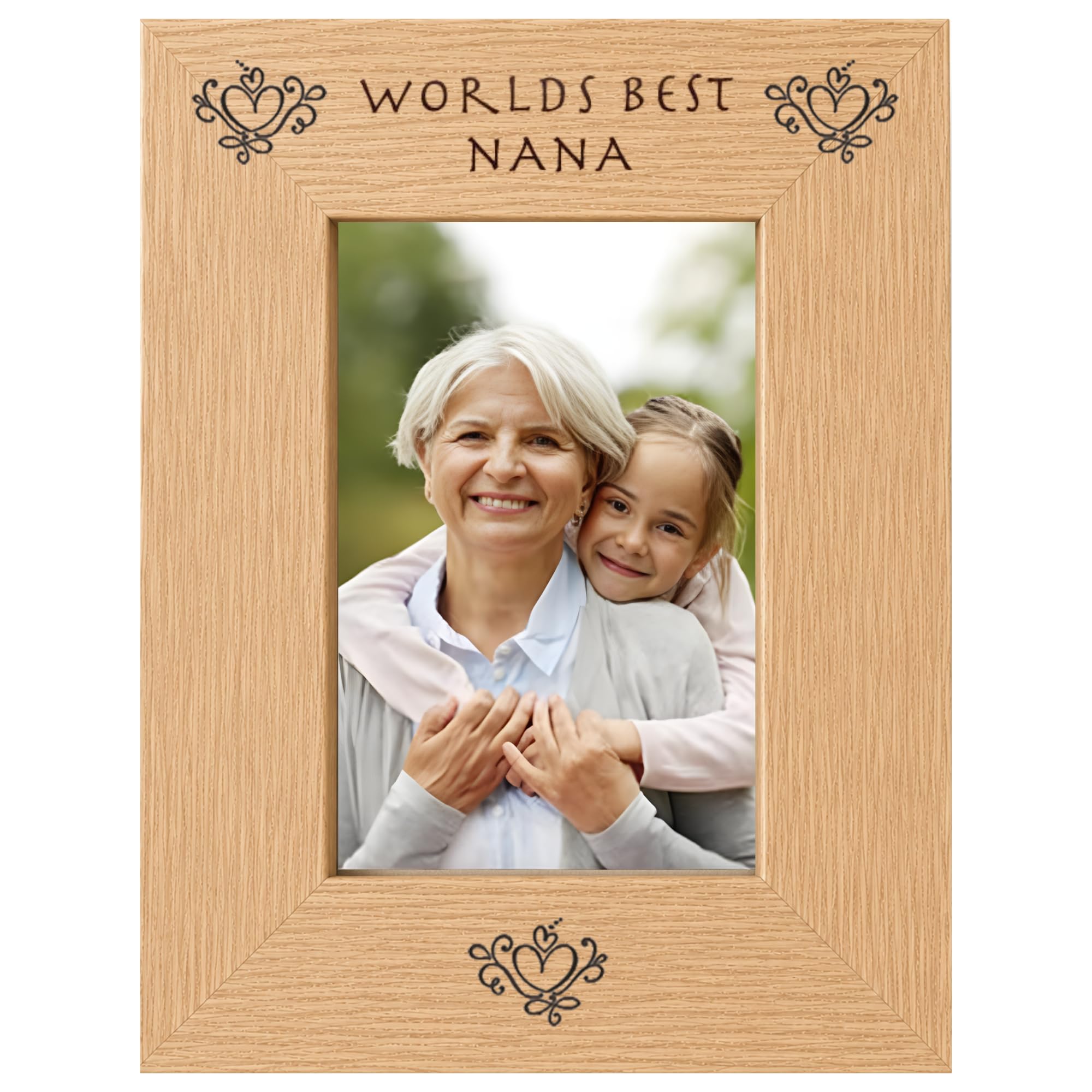 Worlds Best Nana 6x4 Oak Effect Photo Picture Frame Keepsake Gift