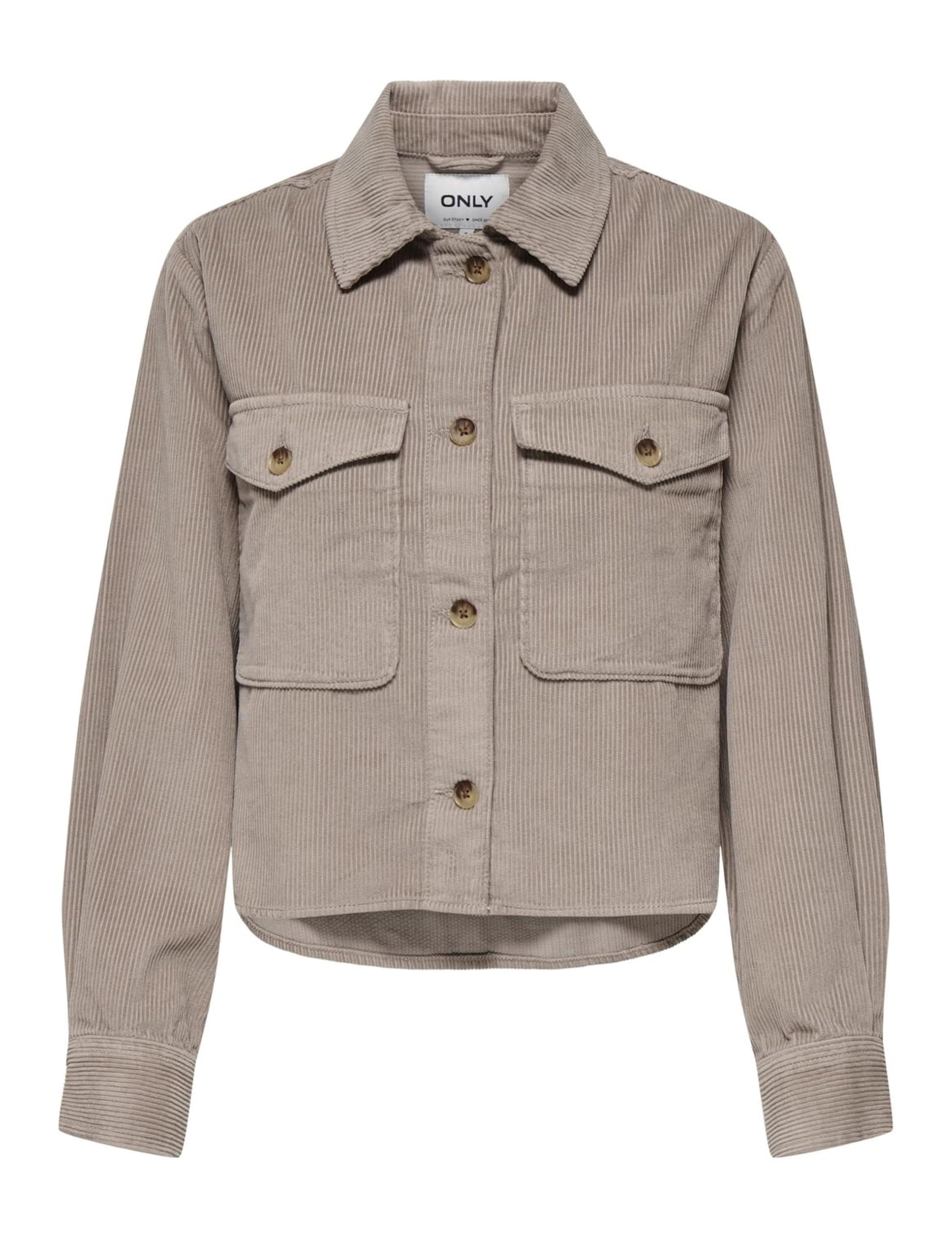 ONLY Damen kurze Cordjacke ONLMarta Corduroy Short leichte Hemdjacke