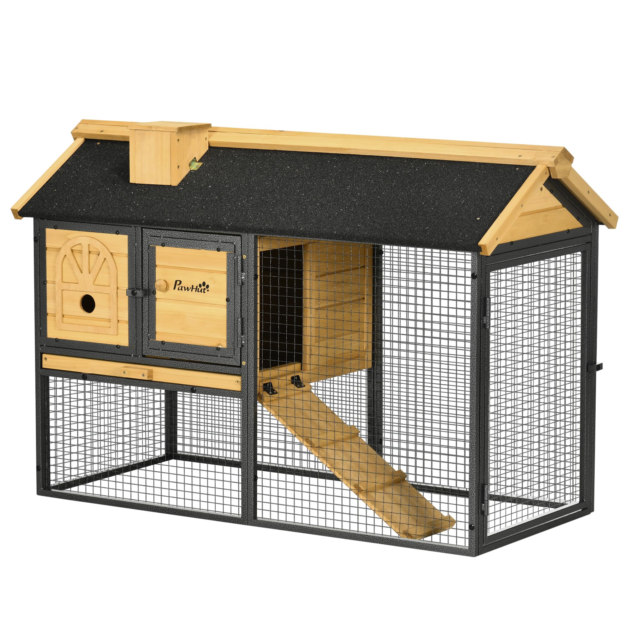 Outdoor Bunny Cage 80cm Rabbit Hutch Run, Removable Tray 120 X 55.5